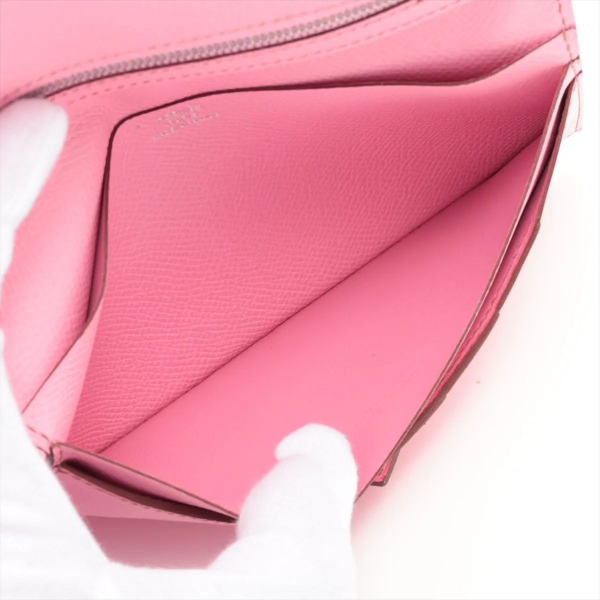 Bearn Soufflé Veau Epsom Long Wallet Rose Confetti Silver Hardware N: 2010 Sale Item — view 5
