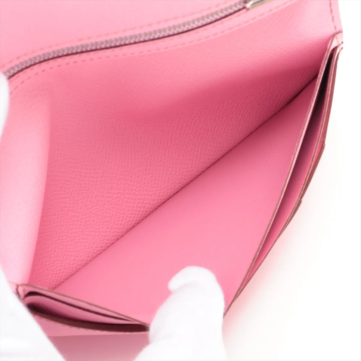 Bearn Soufflé Veau Epsom Long Wallet Rose Confetti Silver Hardware N: 2010 Sale Item — view 6