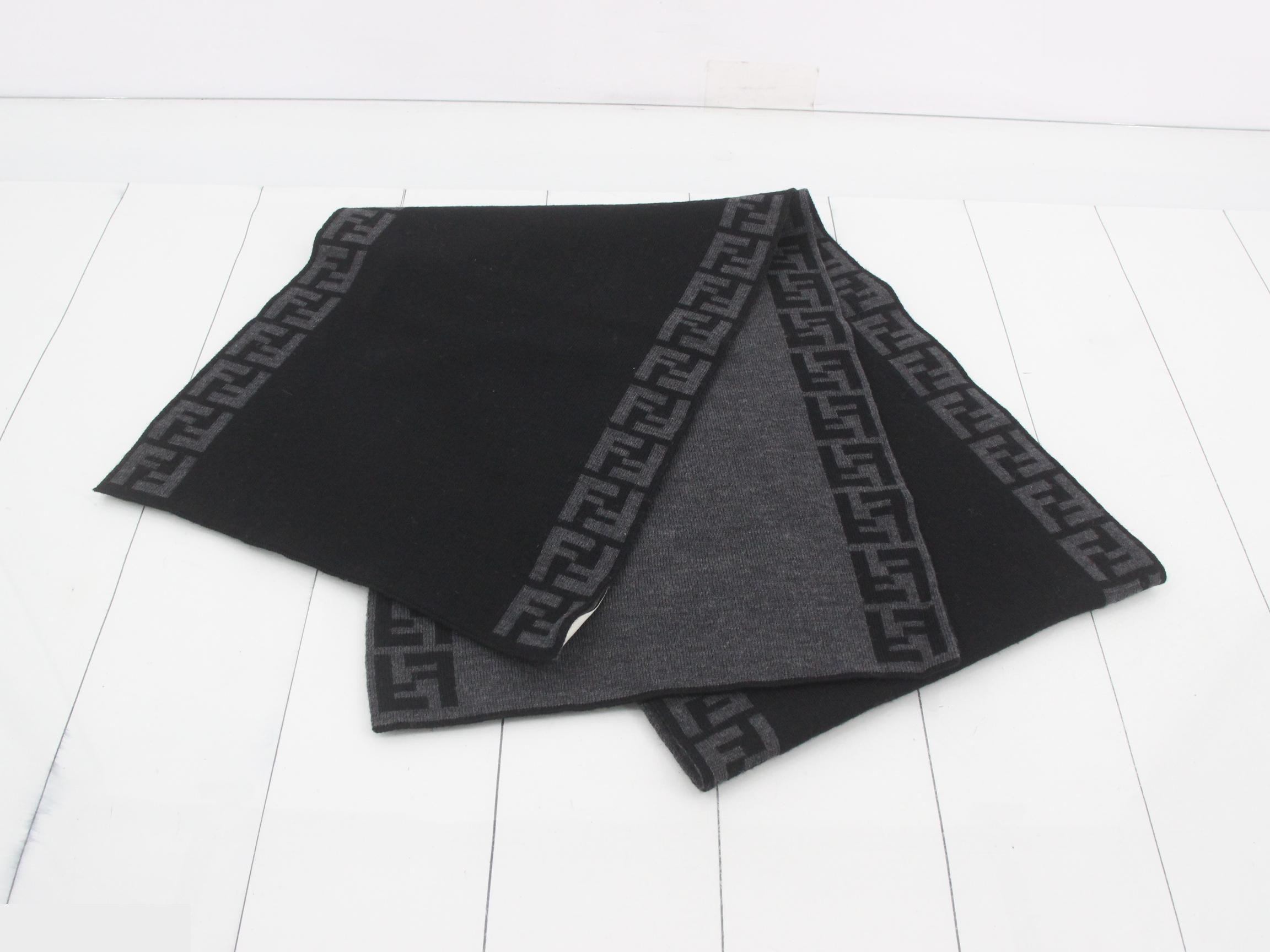 New tag, Zucca trim, scarf, gray — view 2