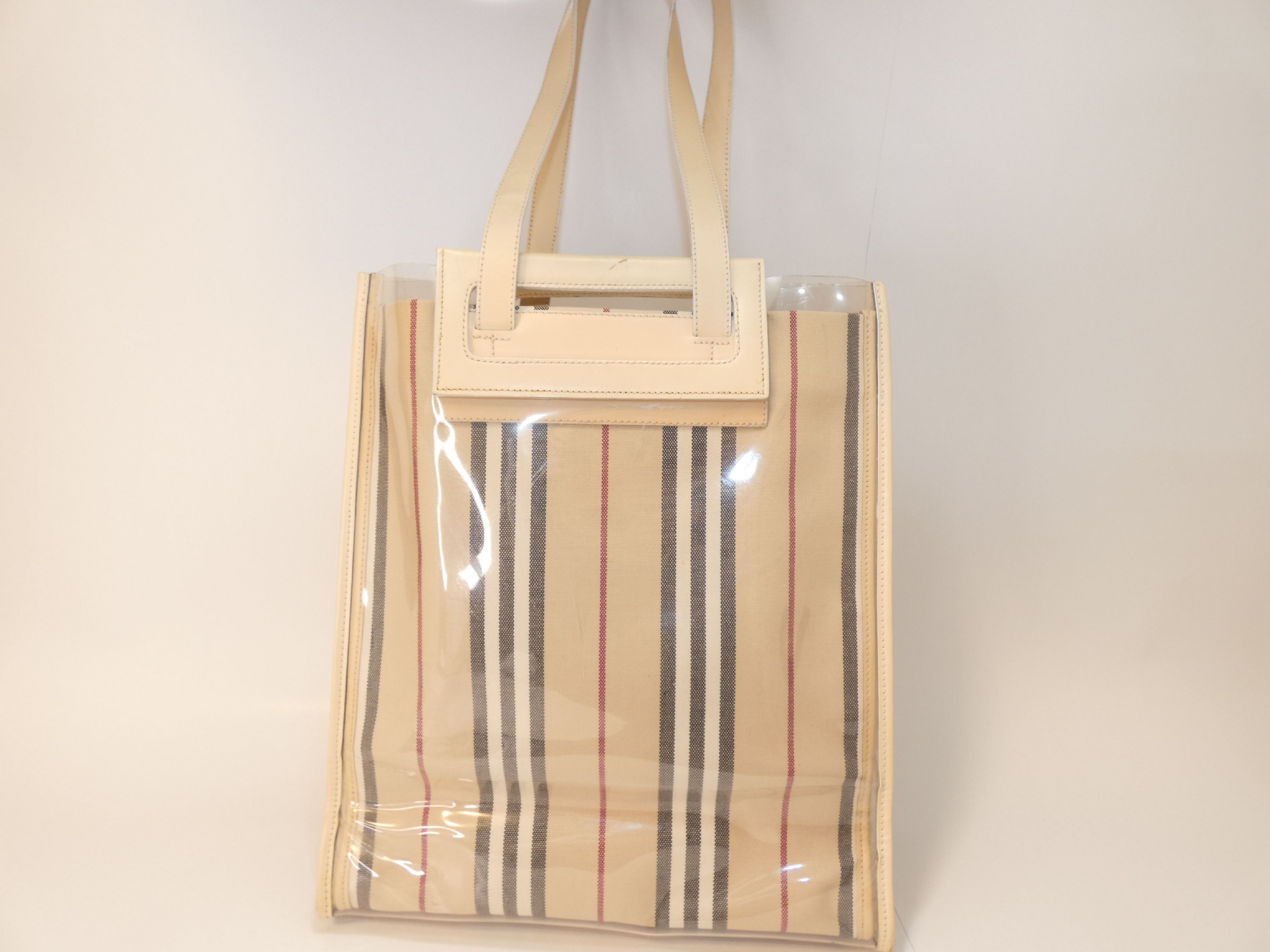 Canvas Vinyl Leather Tote Handbag — view 2