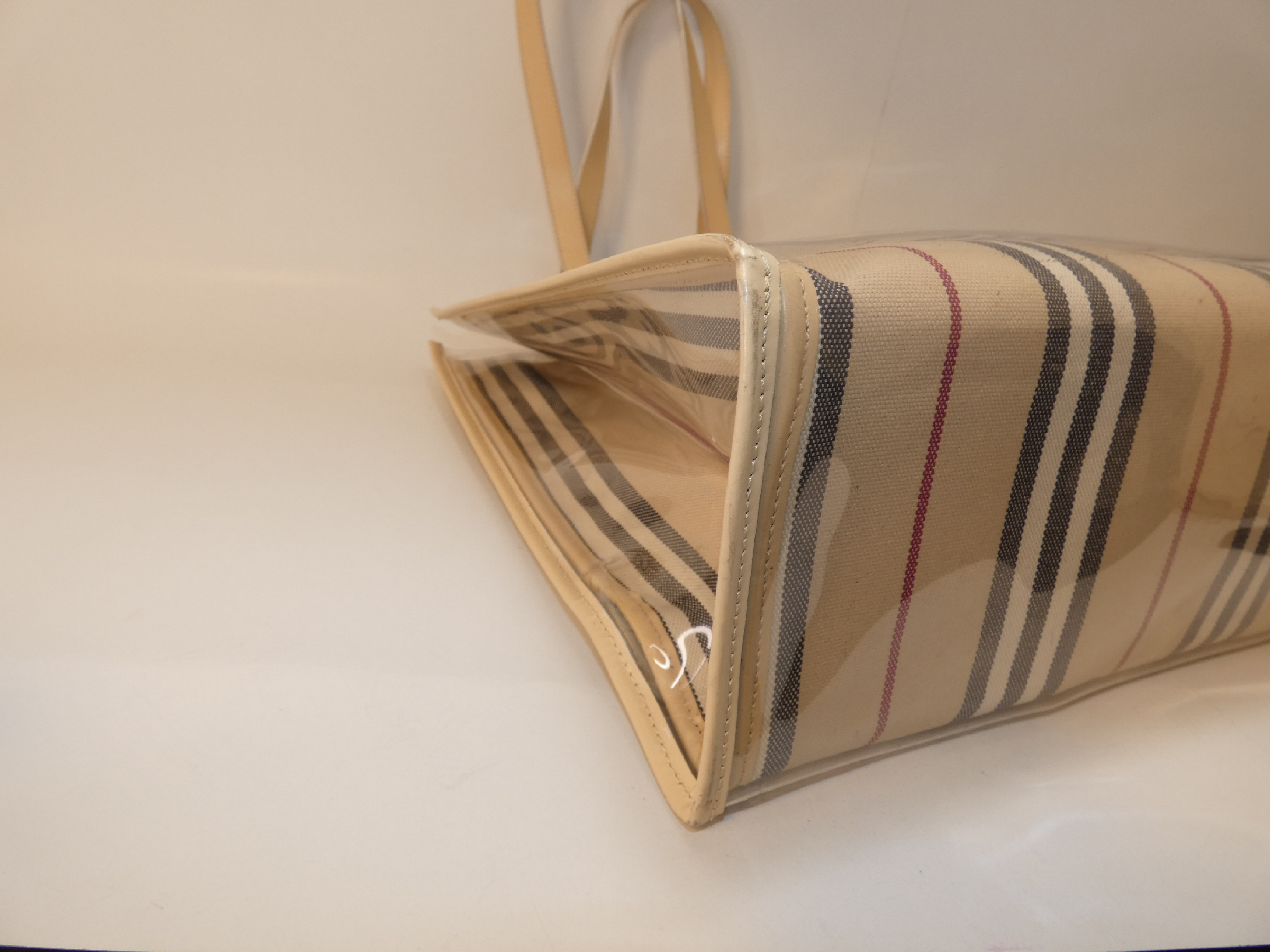 Canvas Vinyl Leather Tote Handbag — view 6