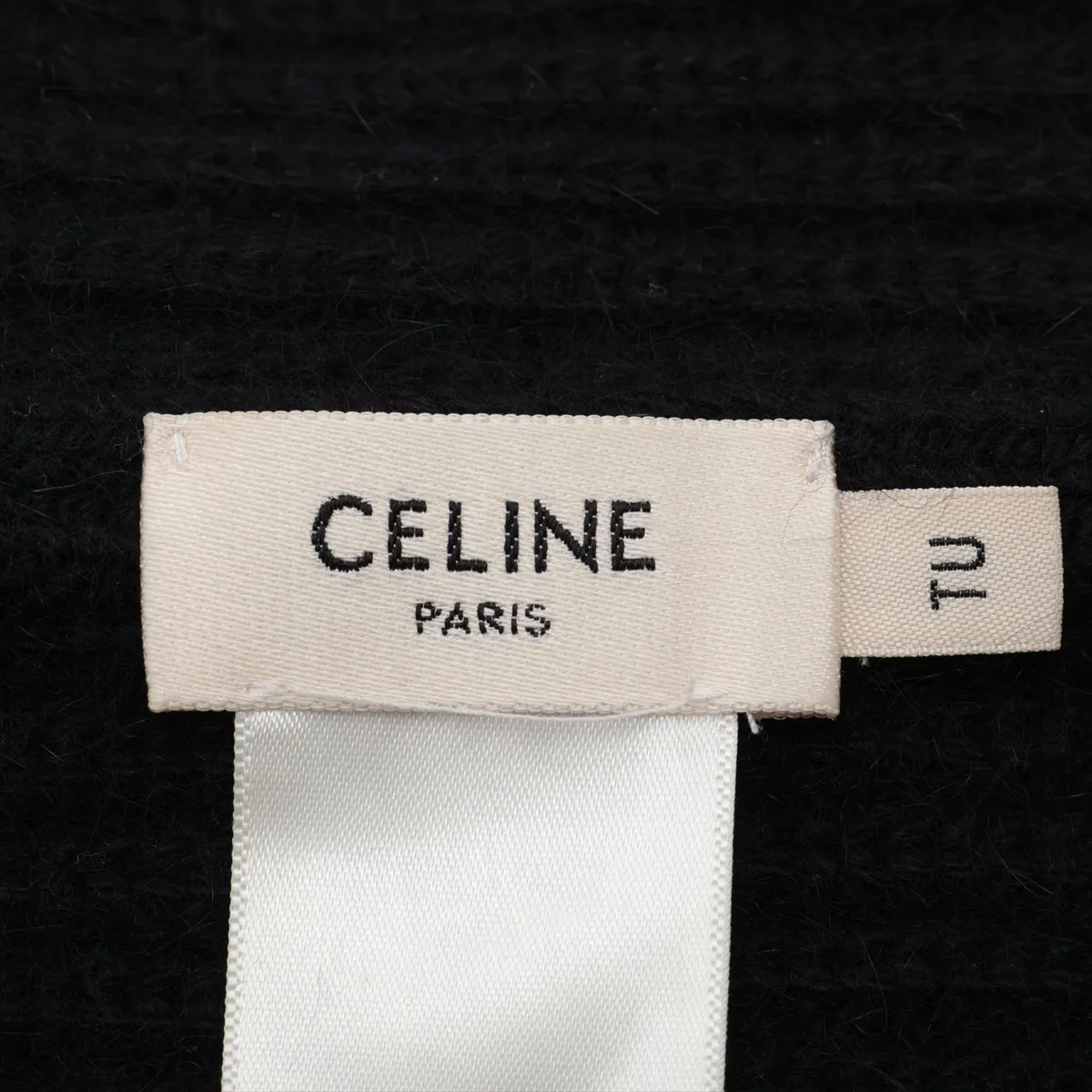 2A25R734L Knit Cap, Wool x Angora, Black. Shows signs of wear, — view 5