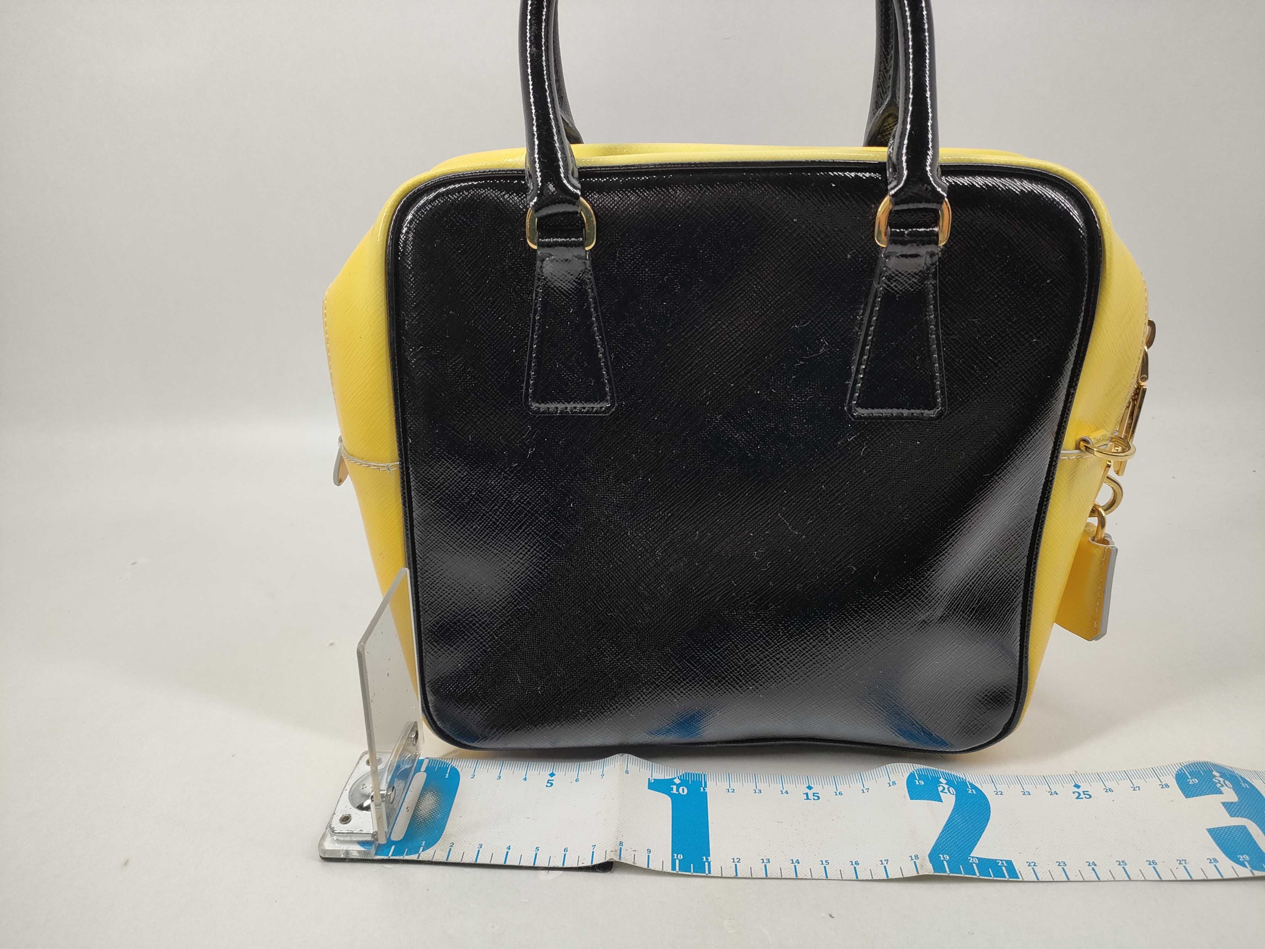 Saffiano Vernice Yellow BL0864 Handbag — view 2