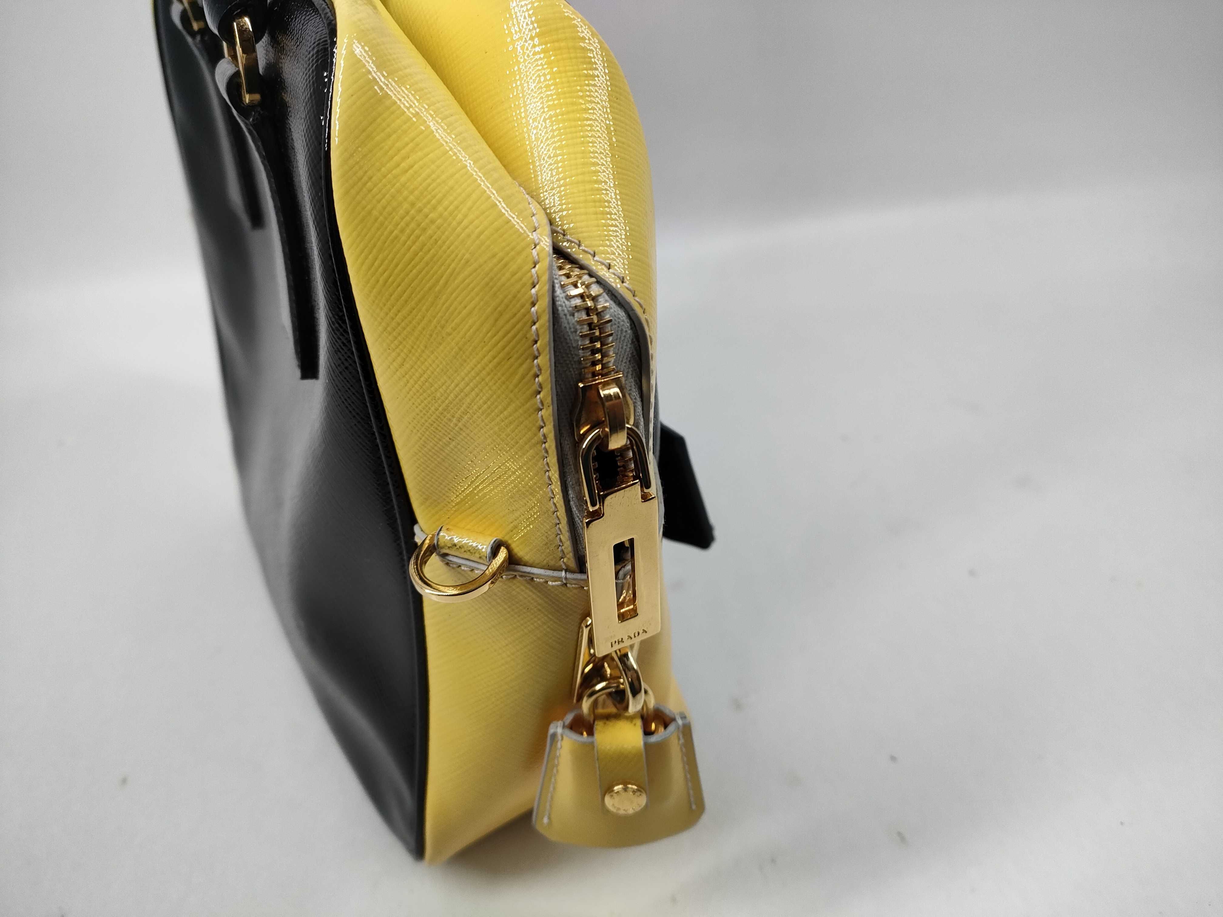 Saffiano Vernice Yellow BL0864 Handbag — view 6