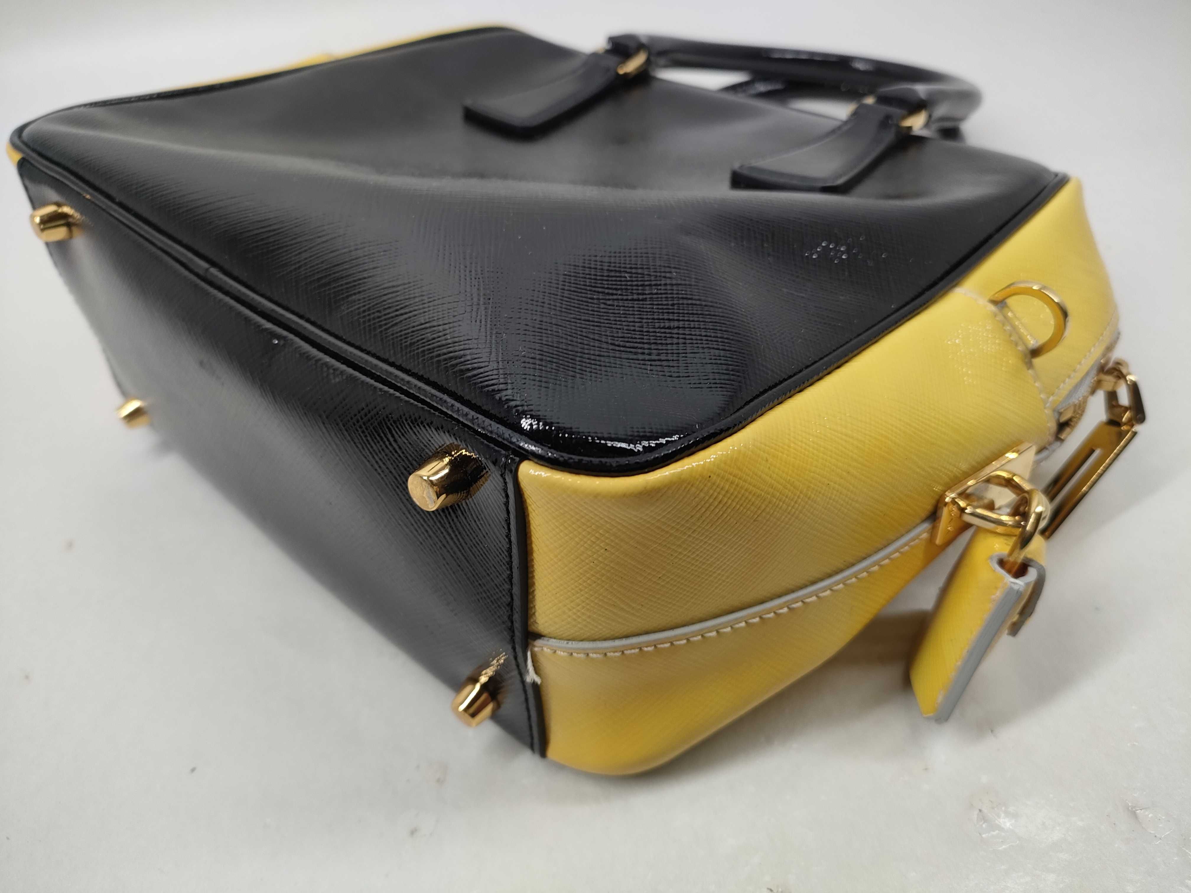 Saffiano Vernice Yellow BL0864 Handbag — view 8