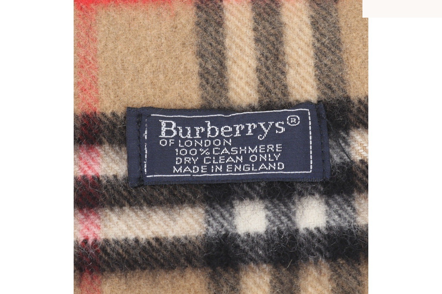Tag attached, 100% cashmere, Nova Check pattern scarf. — view 3
