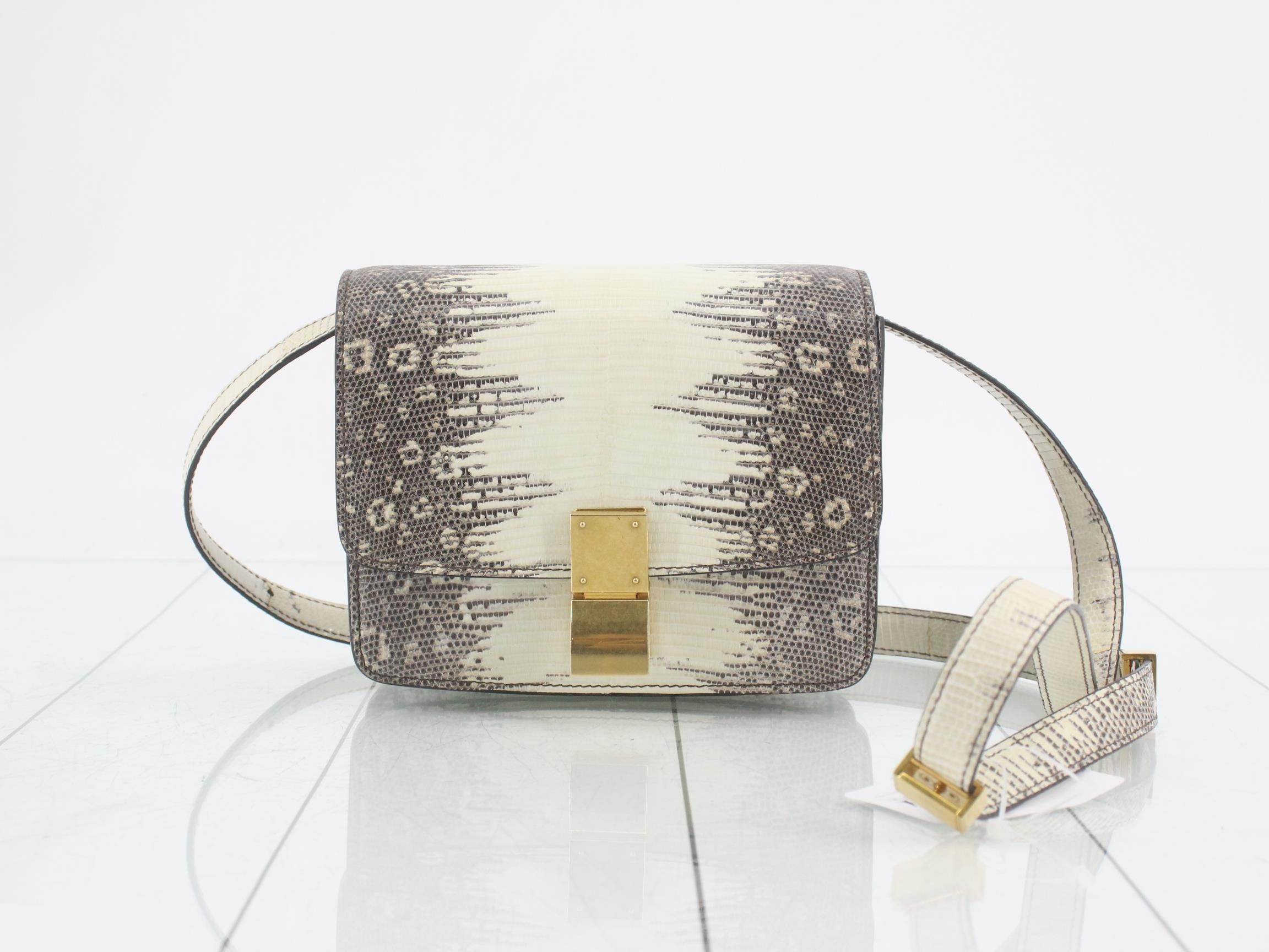 Classic Box Lizard Shoulder Bag