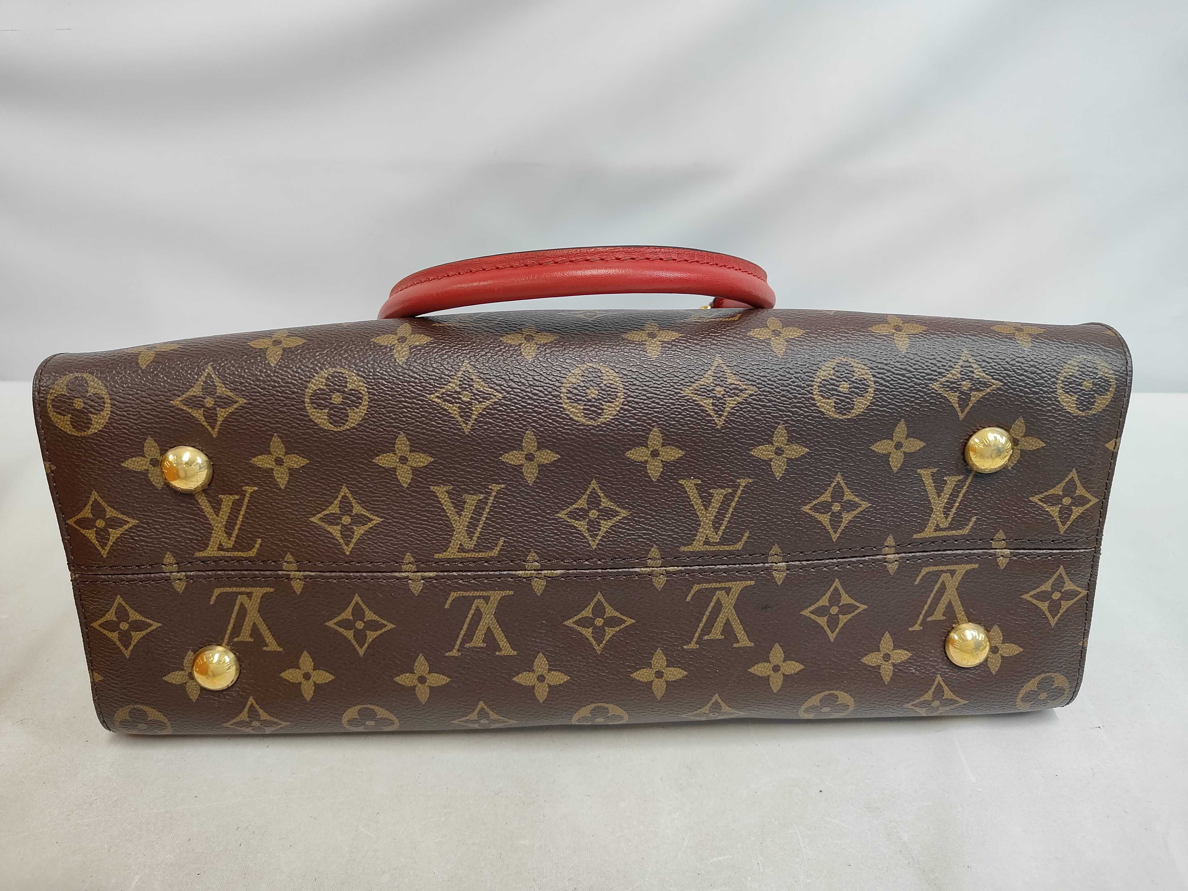 Monogram Tuileries Tote, Black x Red, Gold Hardware, with Stamp, FL0158, Handbag — view 4