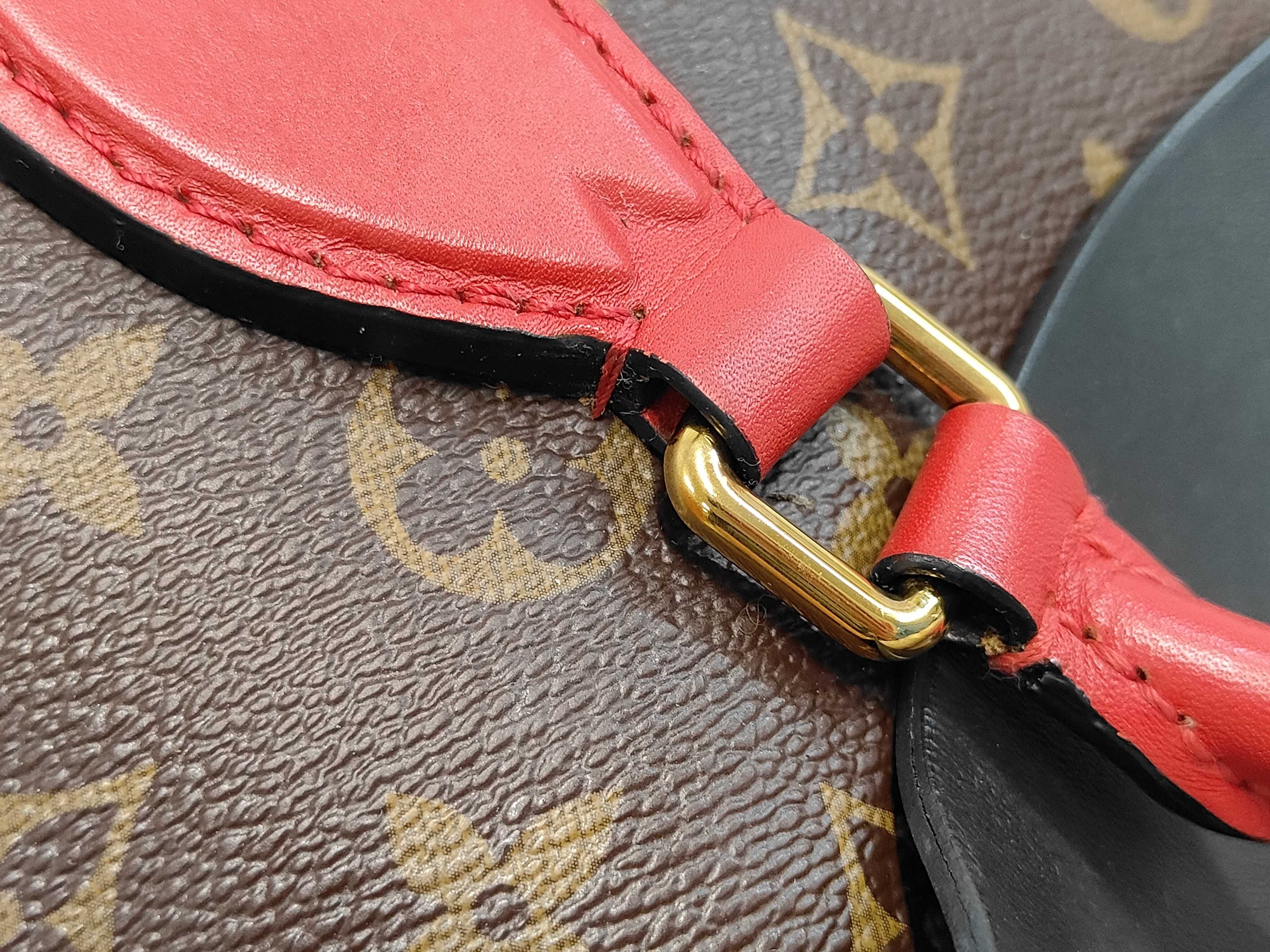 Monogram Tuileries Tote, Black x Red, Gold Hardware, with Stamp, FL0158, Handbag — view 6