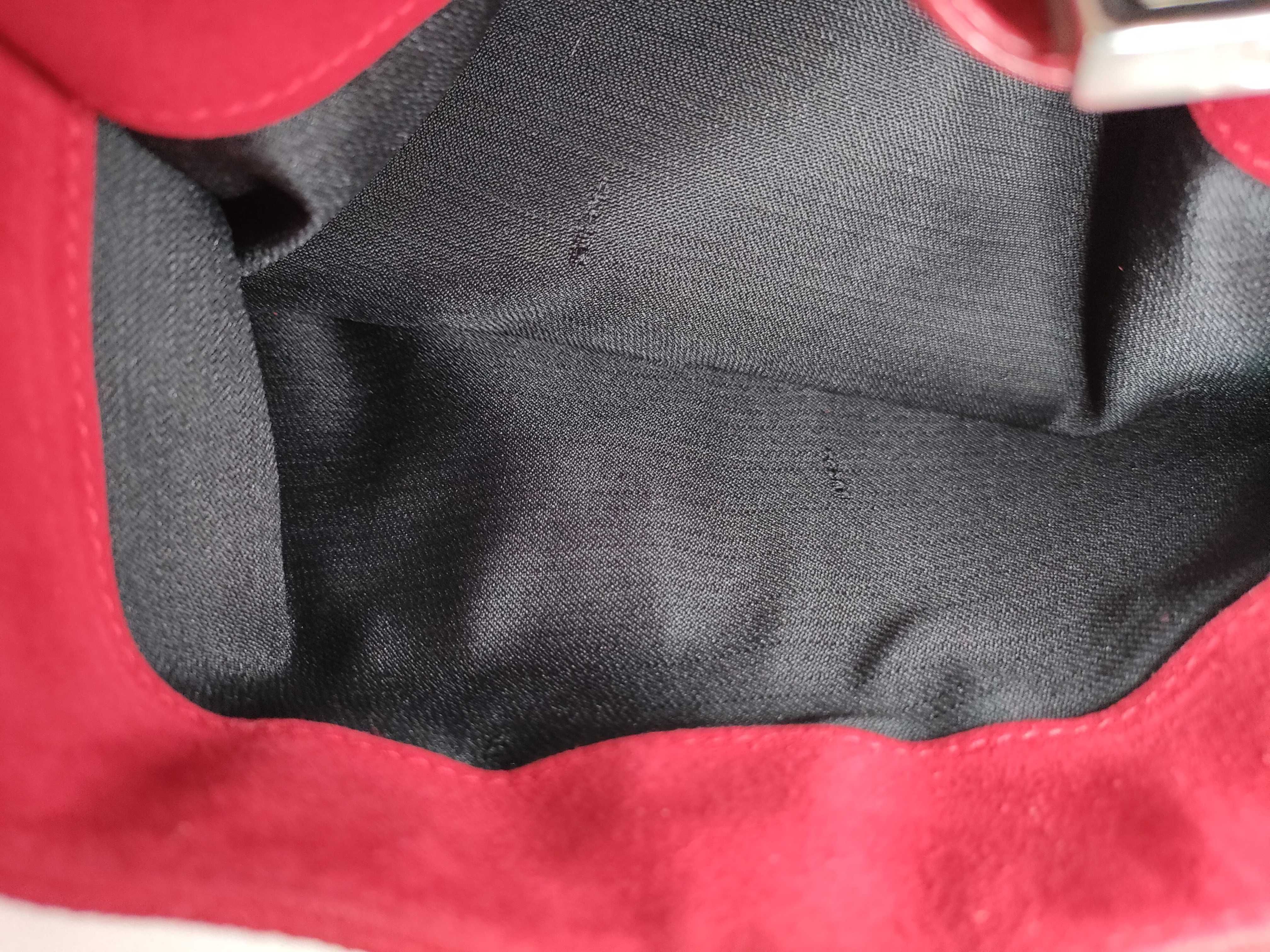 Mamma Fendi Manbucket Handbag Suede Red Handbag — view 12