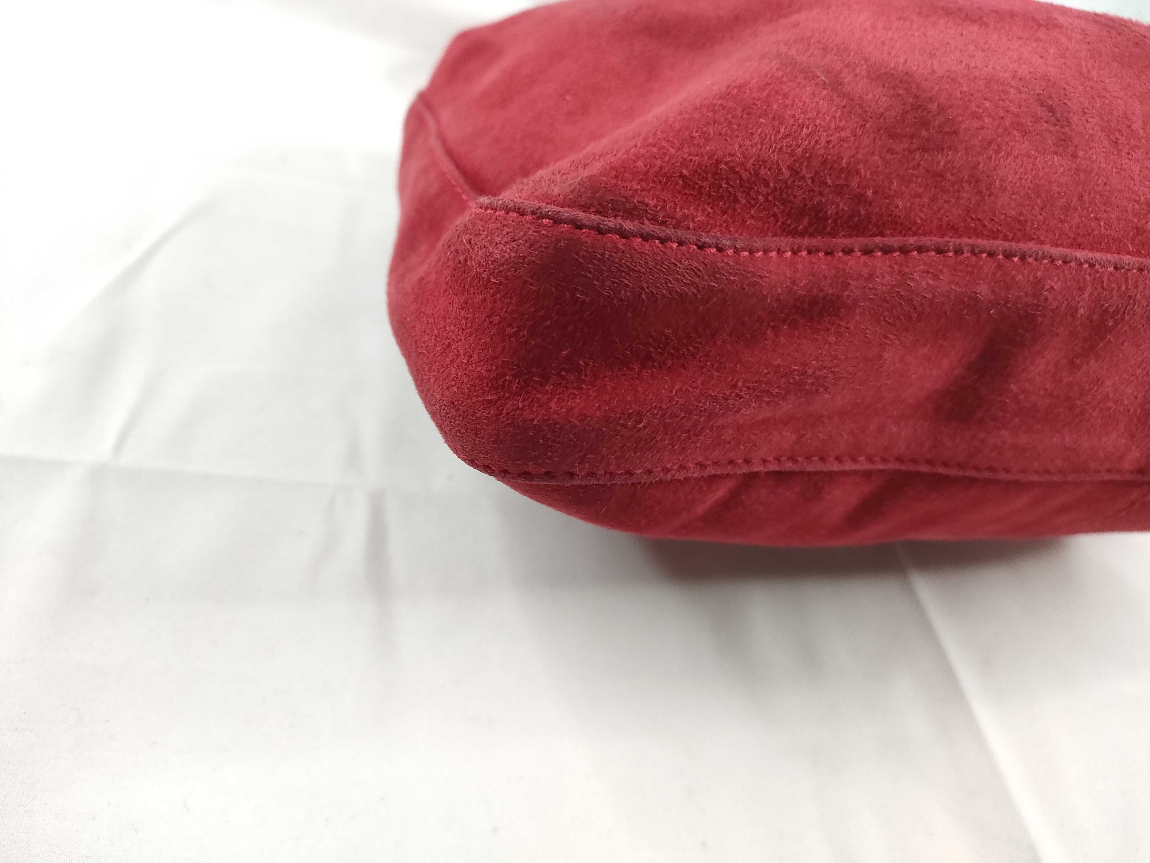 Mamma Fendi Manbucket Handbag Suede Red Handbag — view 3