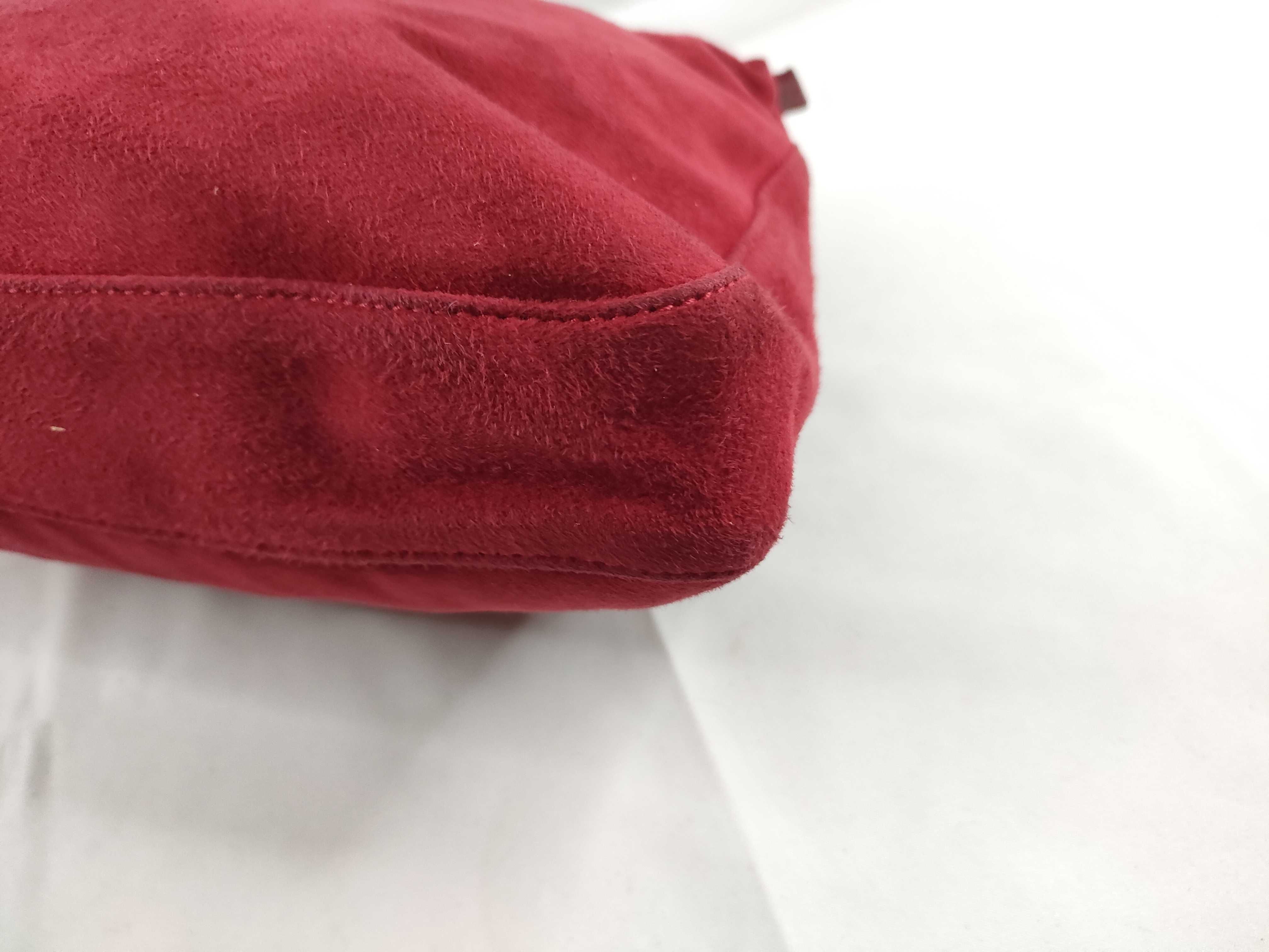 Mamma Fendi Manbucket Handbag Suede Red Handbag — view 5