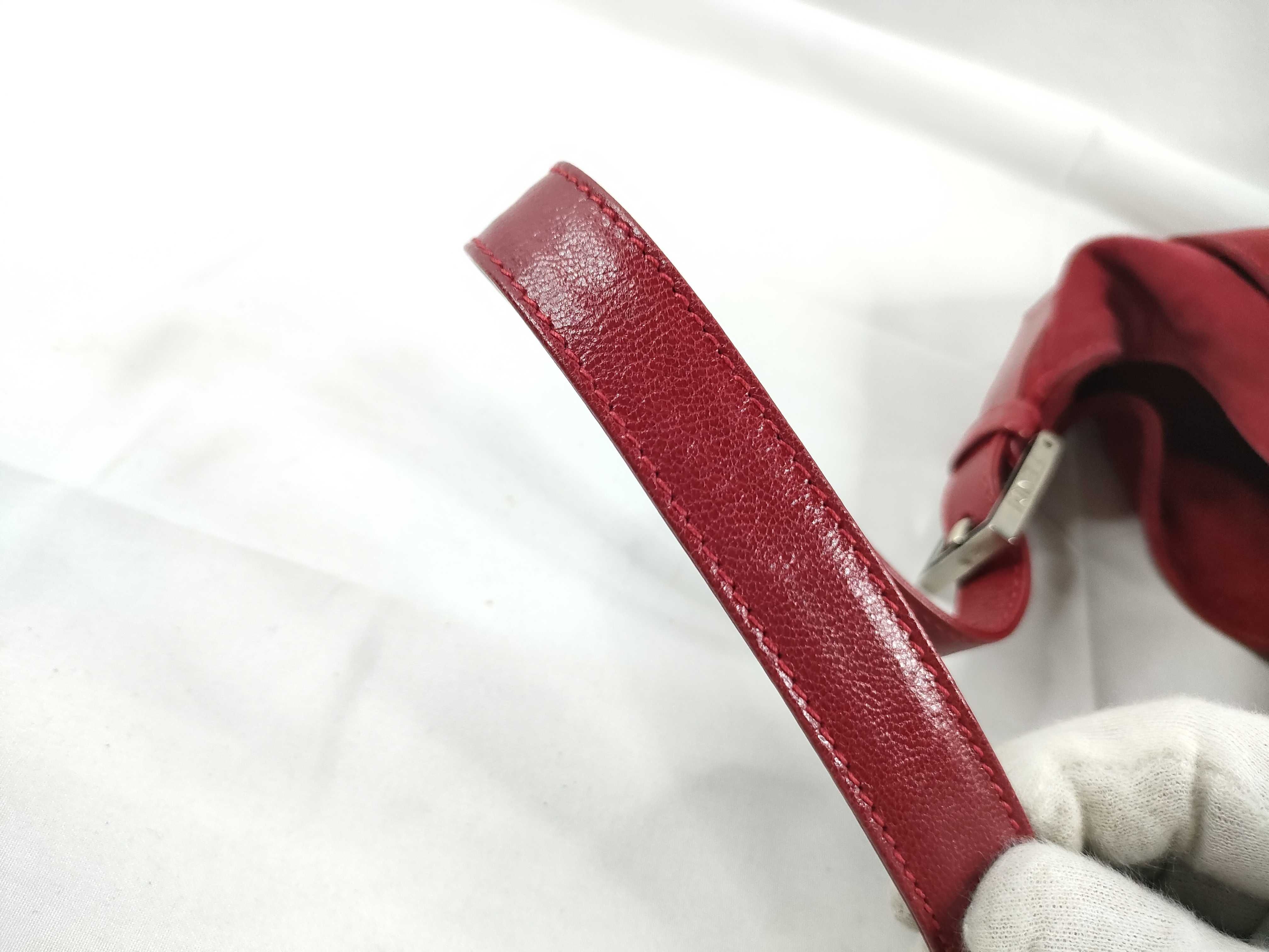 Mamma Fendi Manbucket Handbag Suede Red Handbag — view 7