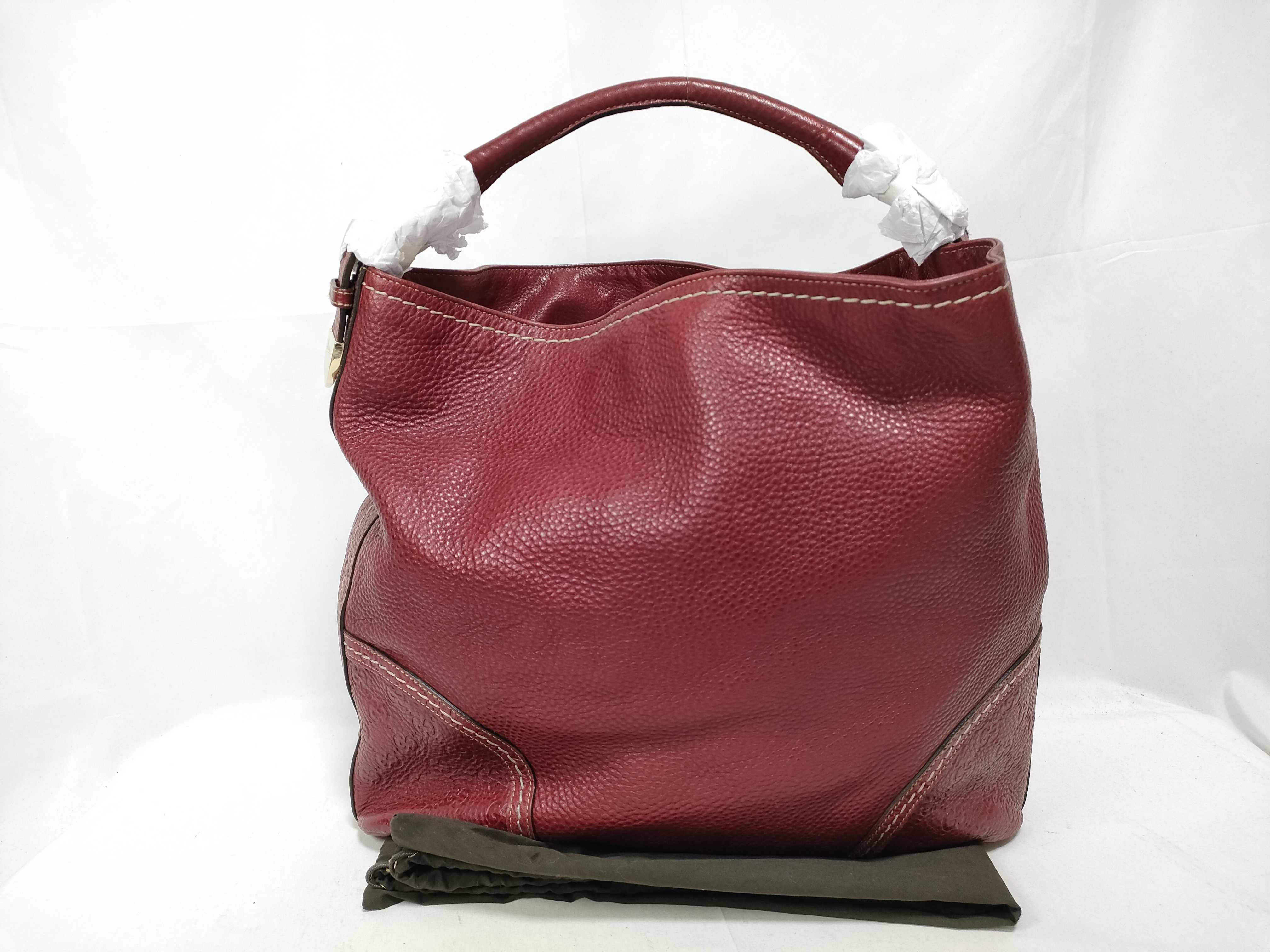 Red Leather Hobo Bag Shoulder Bag