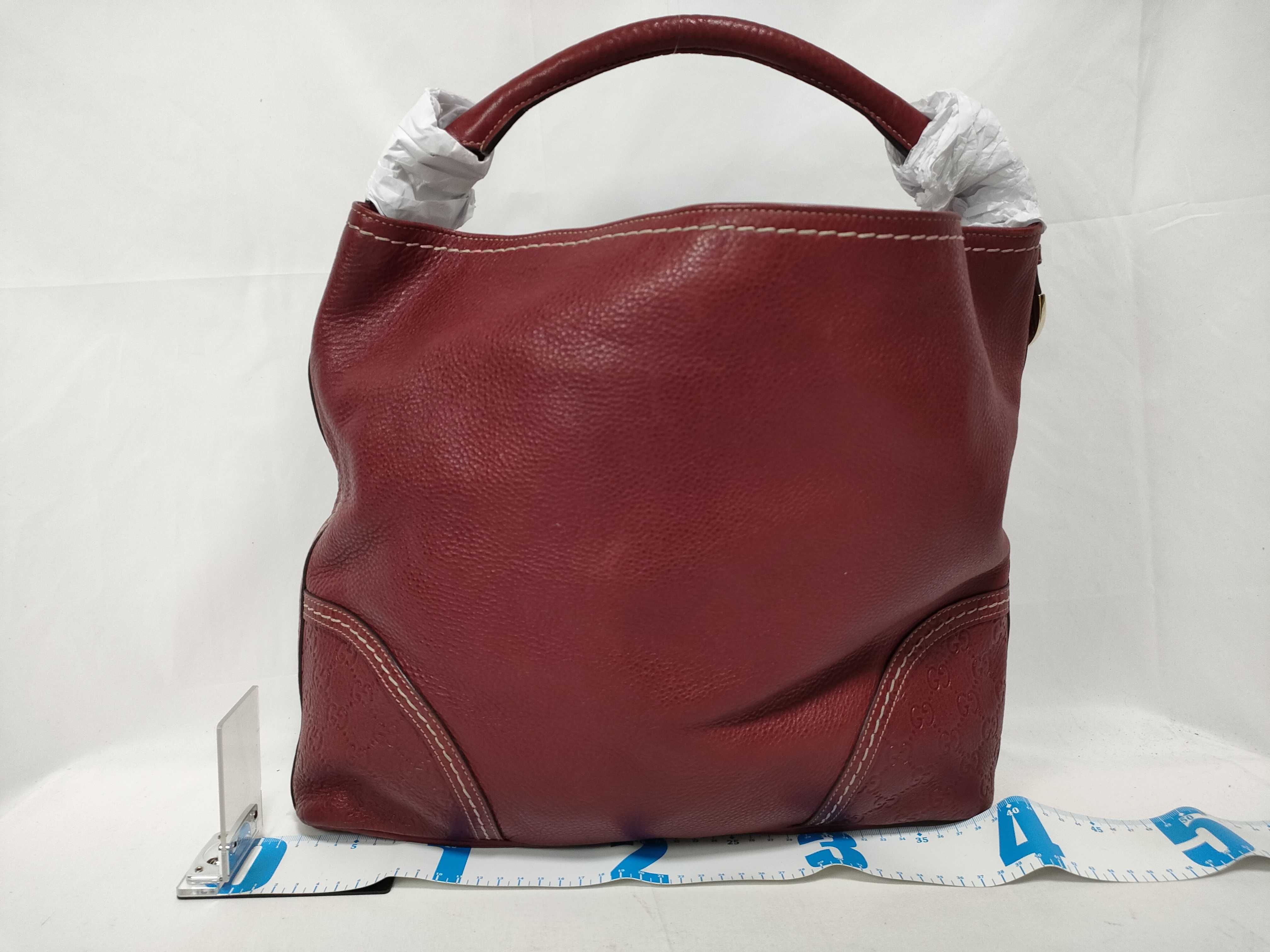 Red Leather Hobo Bag Shoulder Bag — view 2