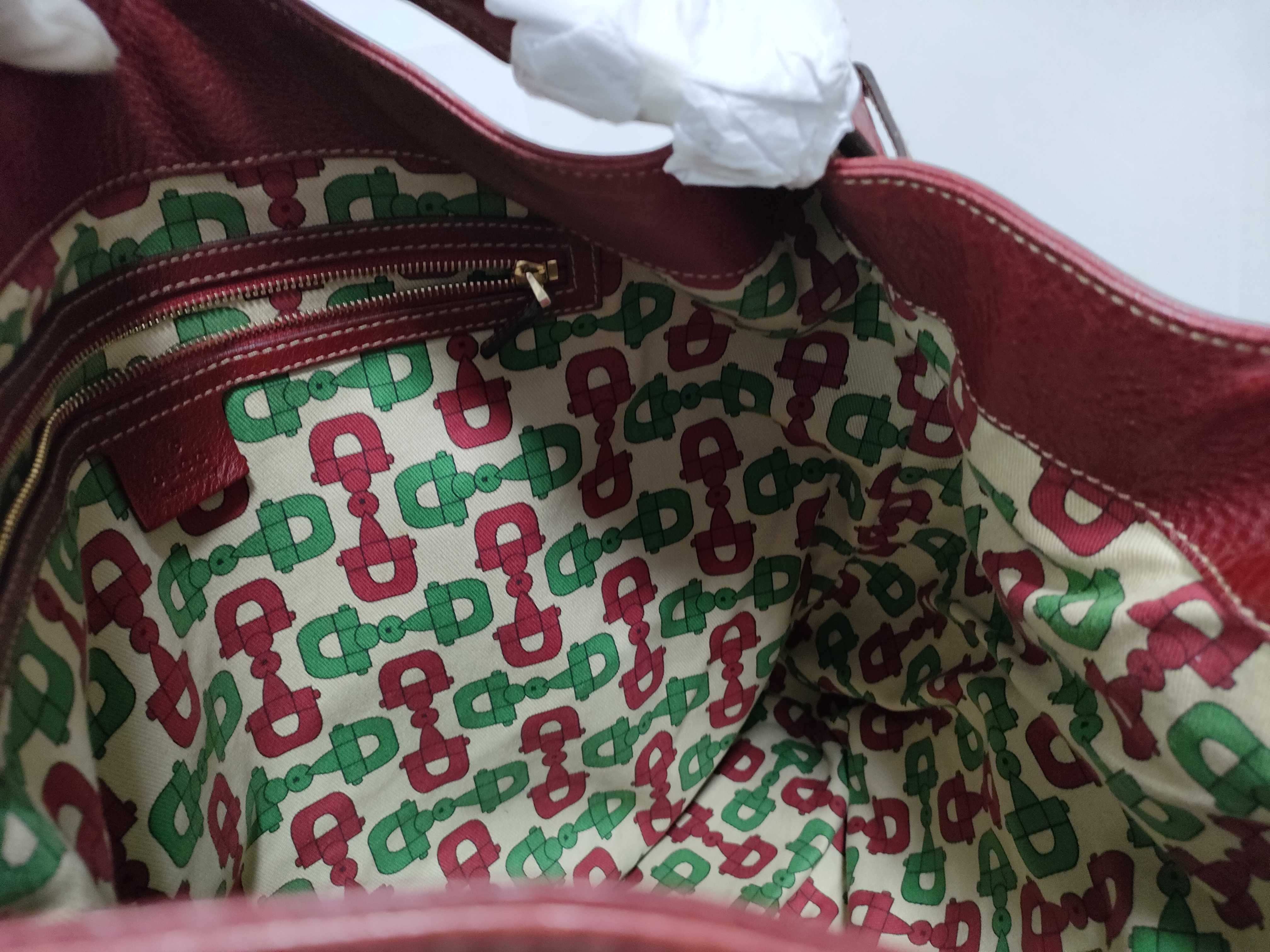 Red Leather Hobo Bag Shoulder Bag — view 12