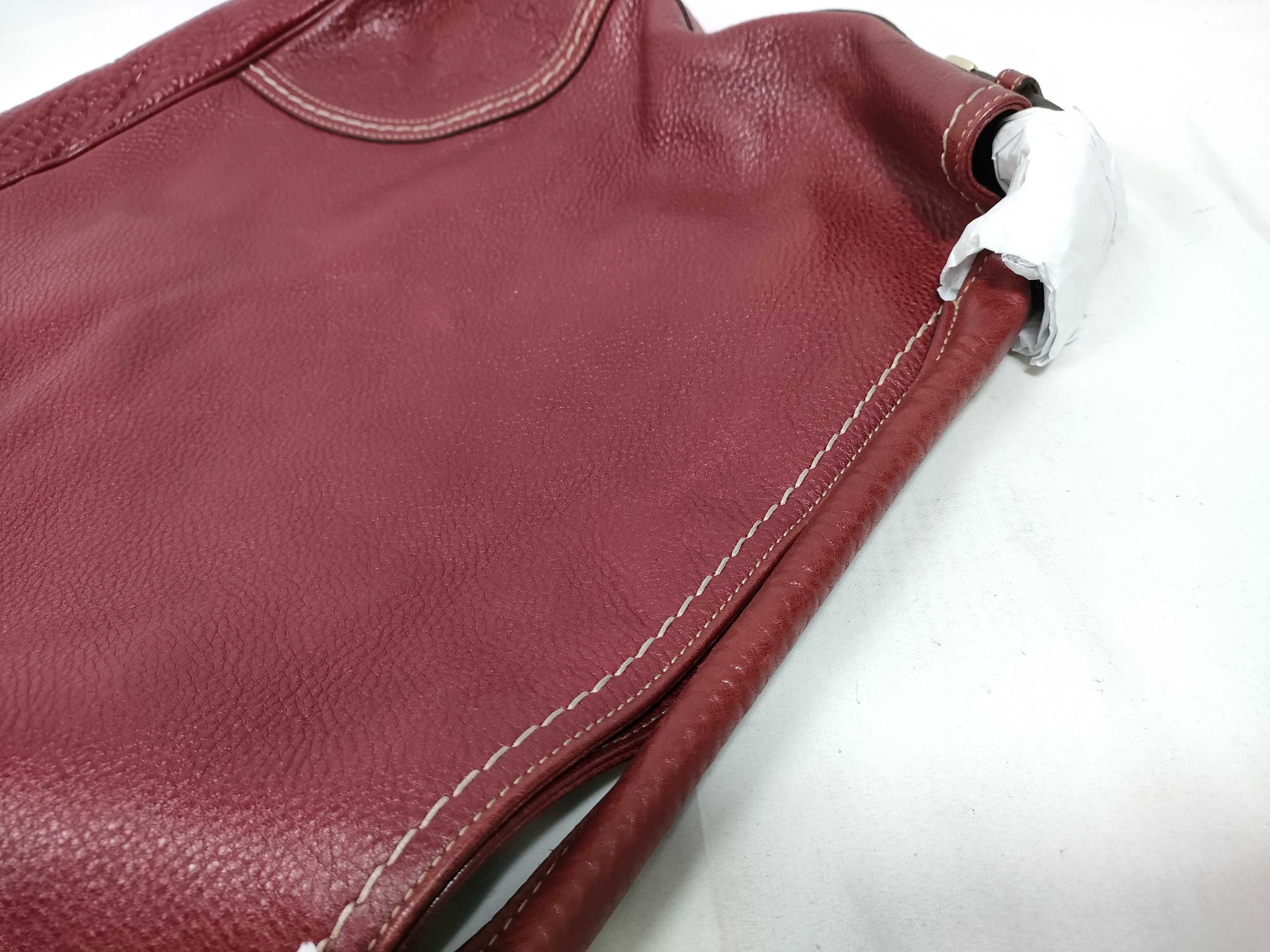 Red Leather Hobo Bag Shoulder Bag — view 9
