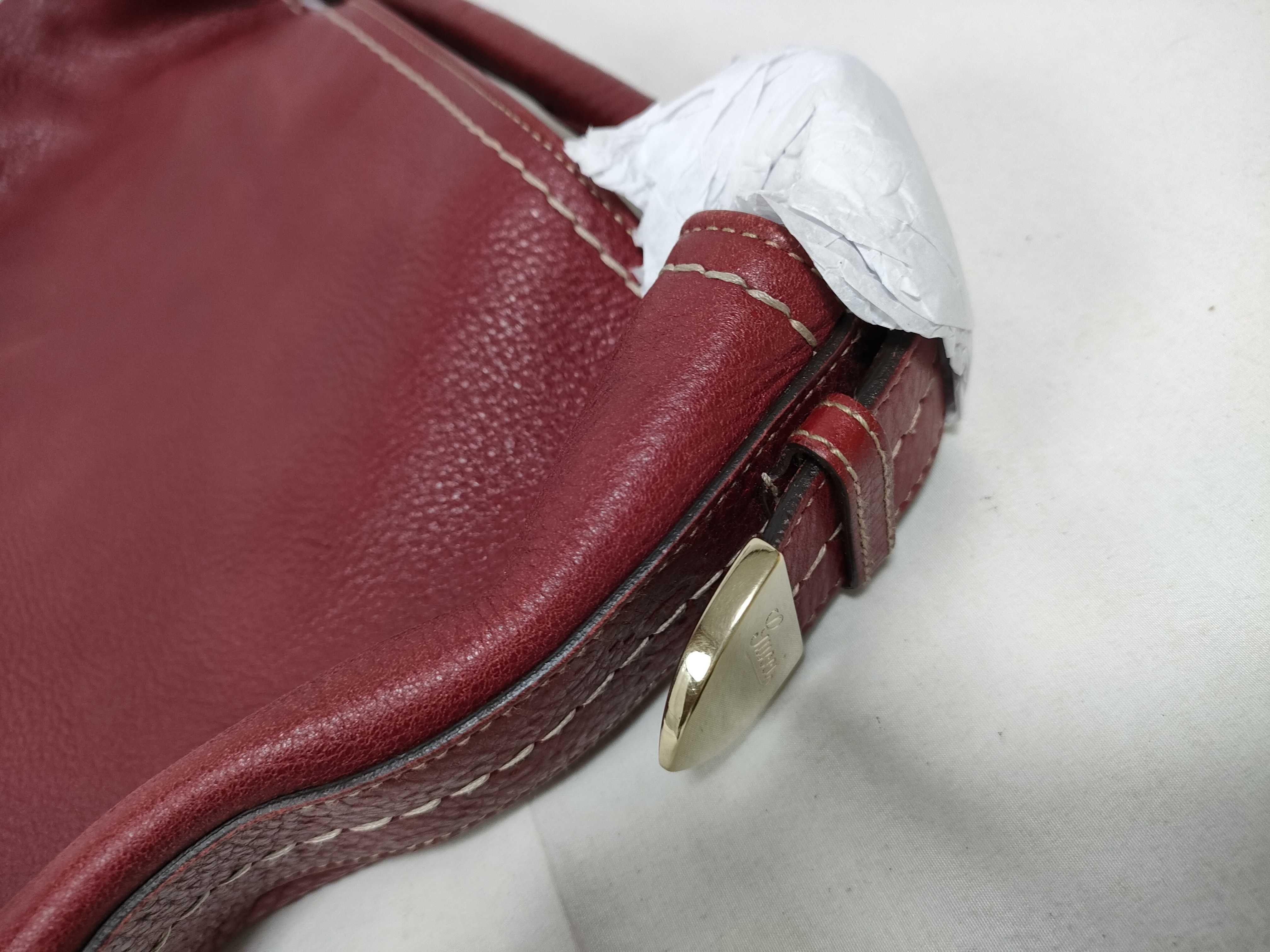 Red Leather Hobo Bag Shoulder Bag — view 10