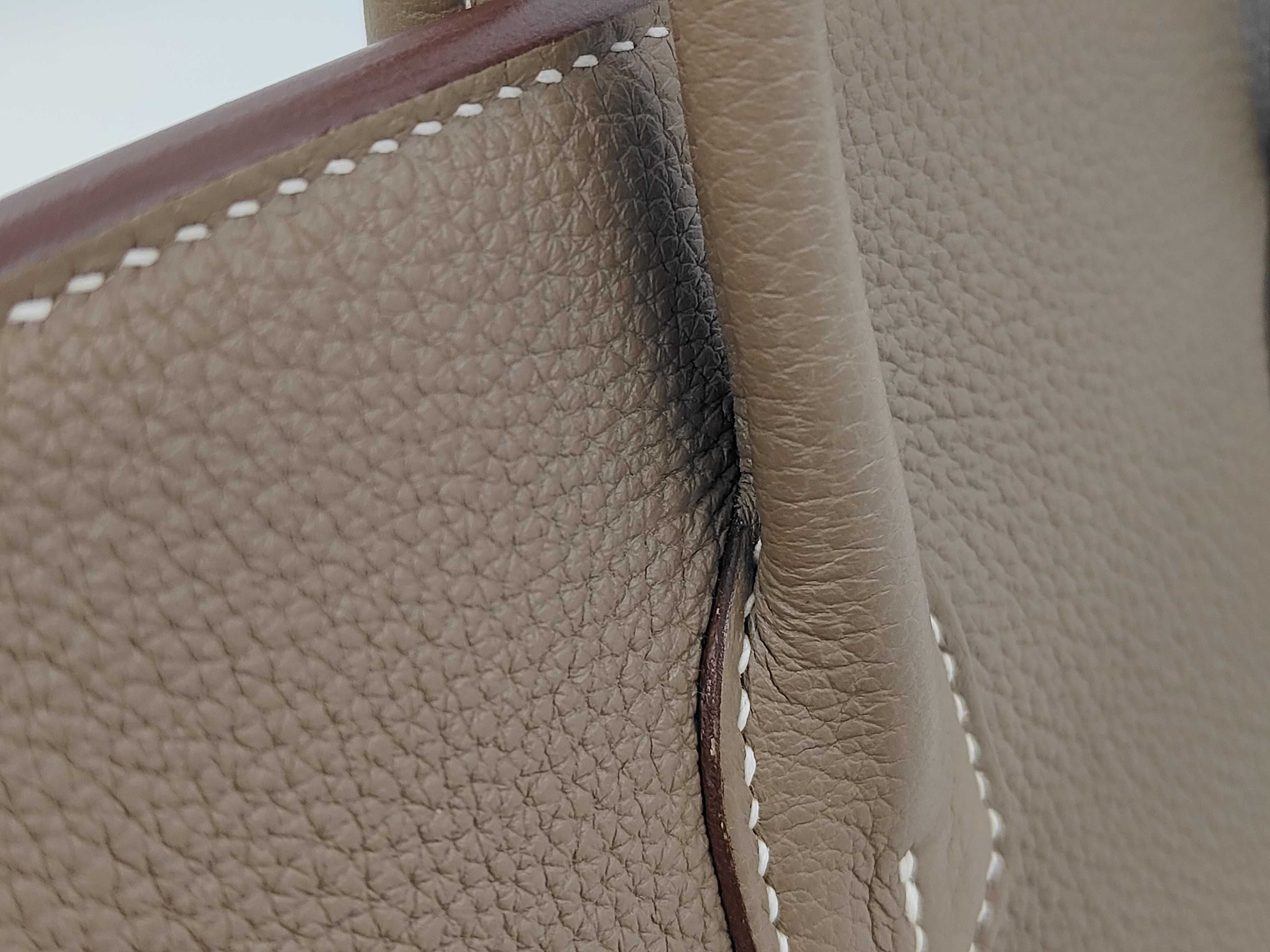 Birkin 25 Togo Etoupe Gold Hardware W Stamp Handbag — view 5