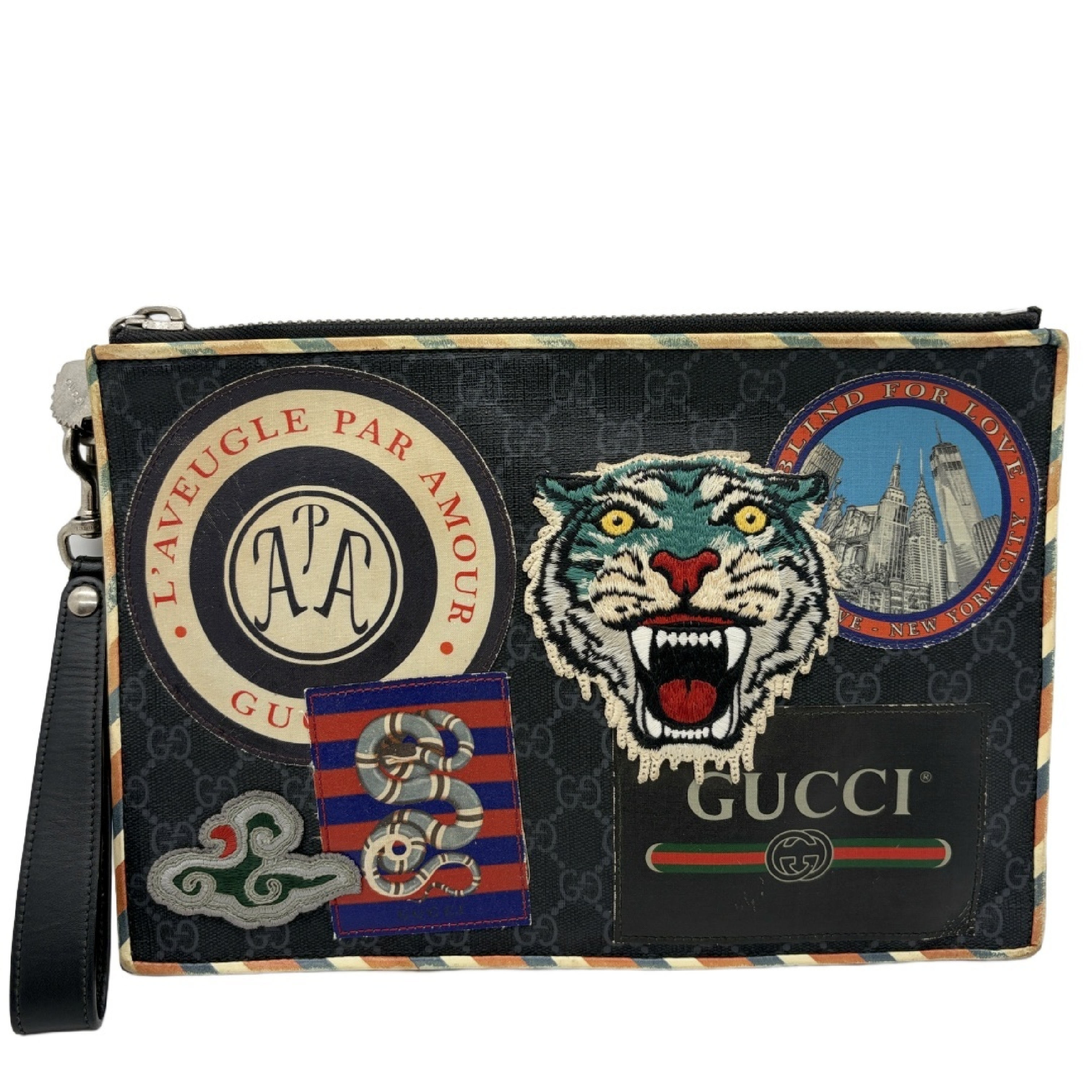 Night Courier GG Supreme Clutch Bag