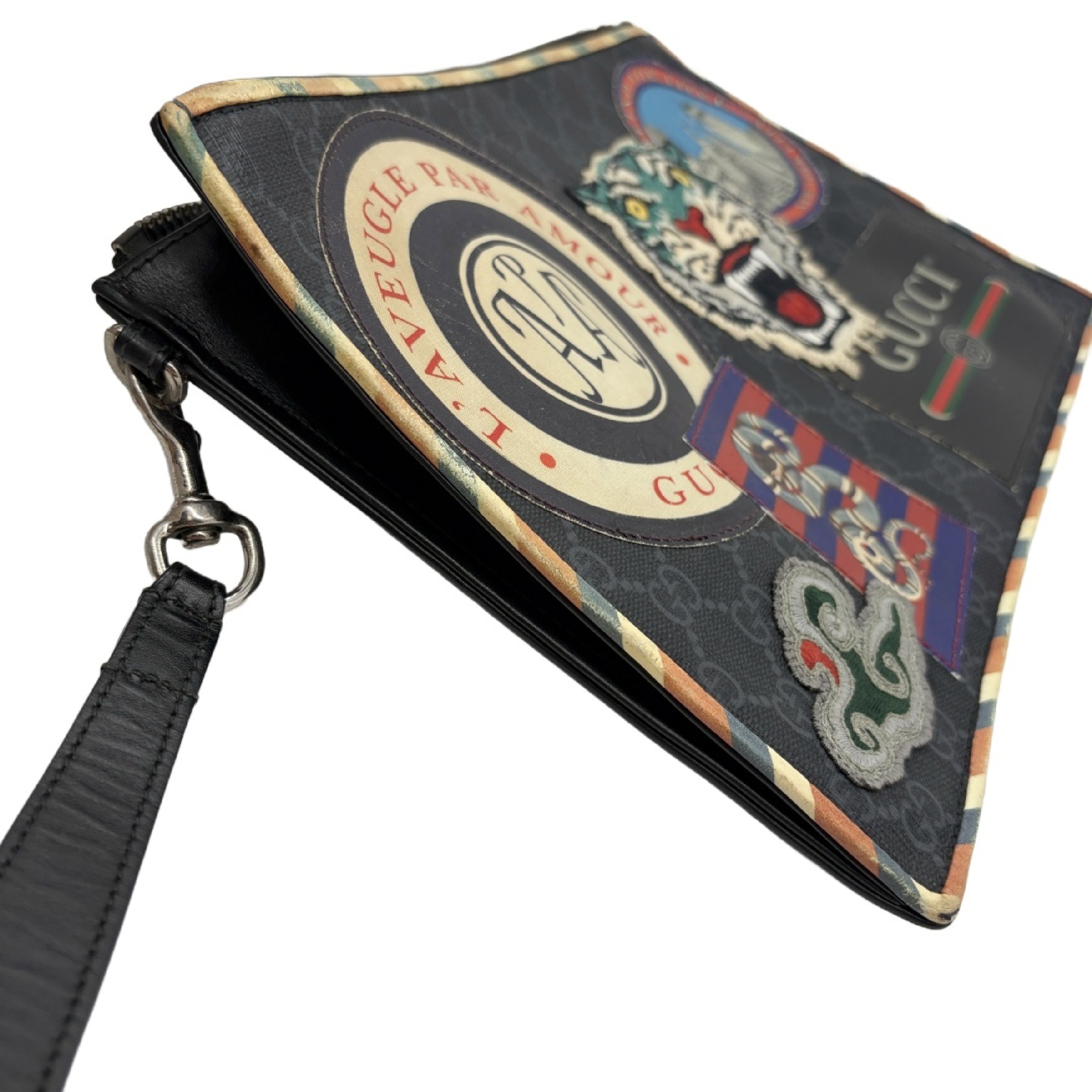 Night Courier GG Supreme Clutch Bag — view 3