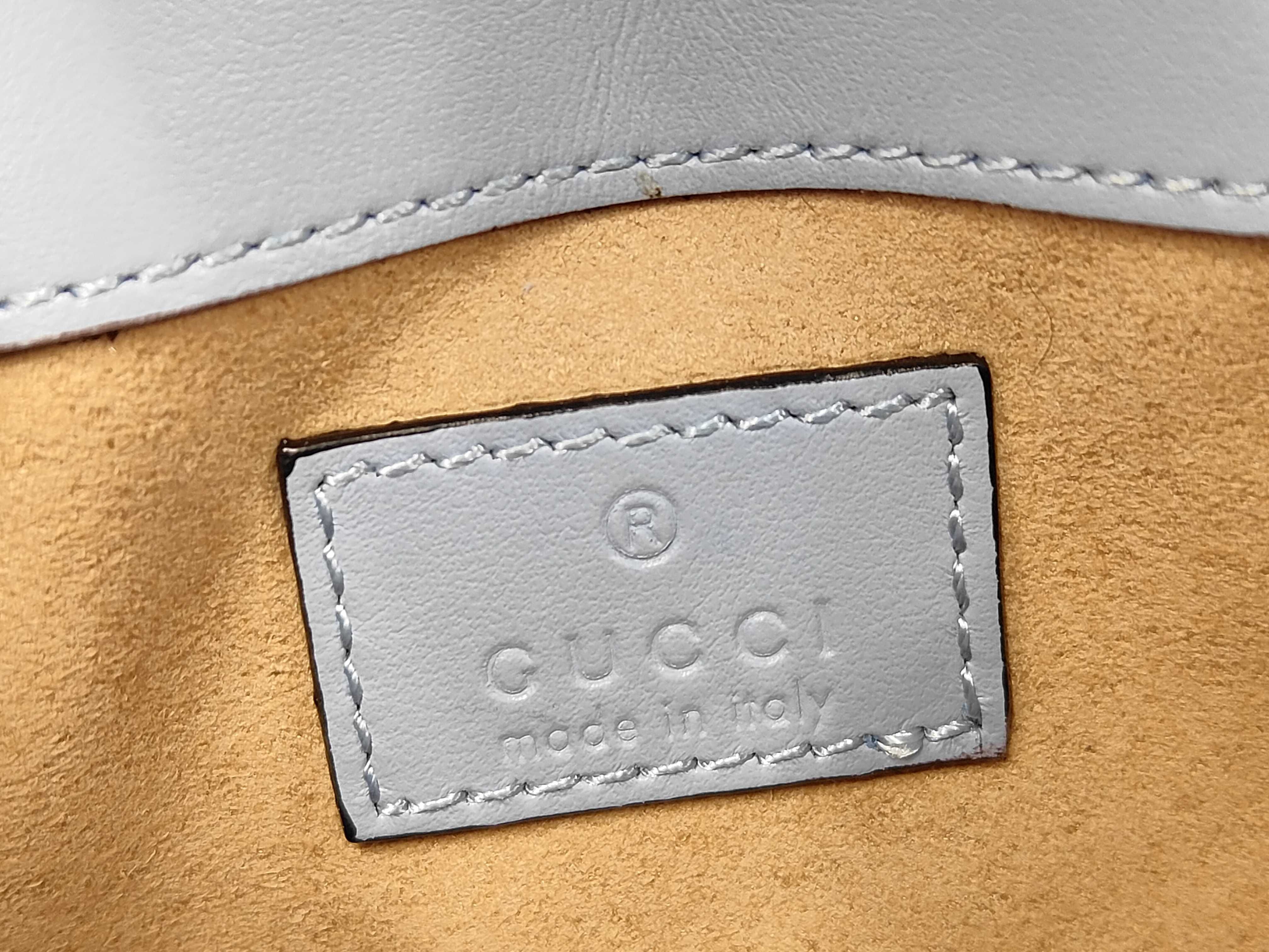 GG Marmont Chain Shoulder Bag, Leather, Light Blue, 699575, Gucci Shoulder Bag — view 10