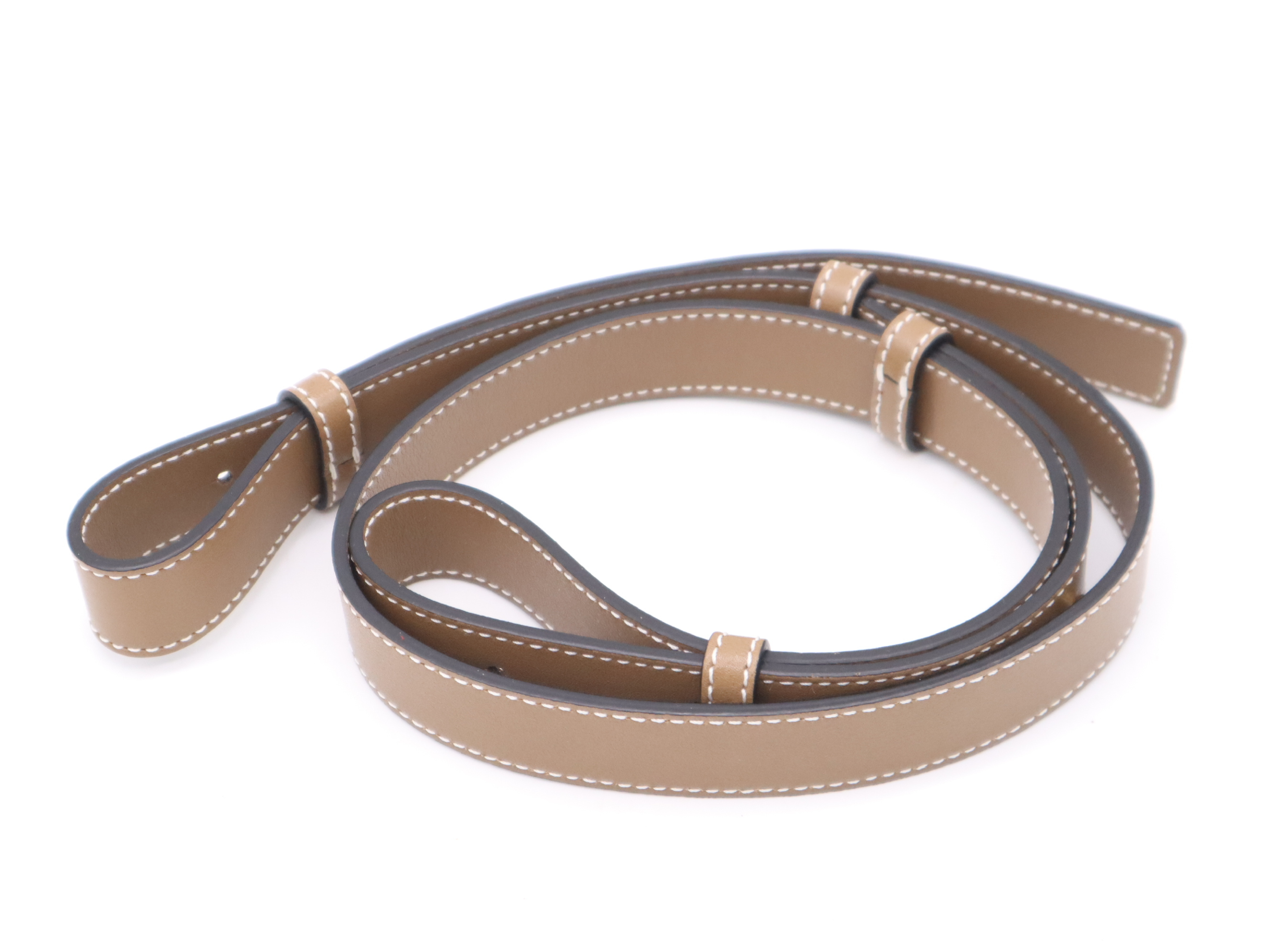 Leather Hammock Small Beige Handbag with Shoulder Strap — view 13