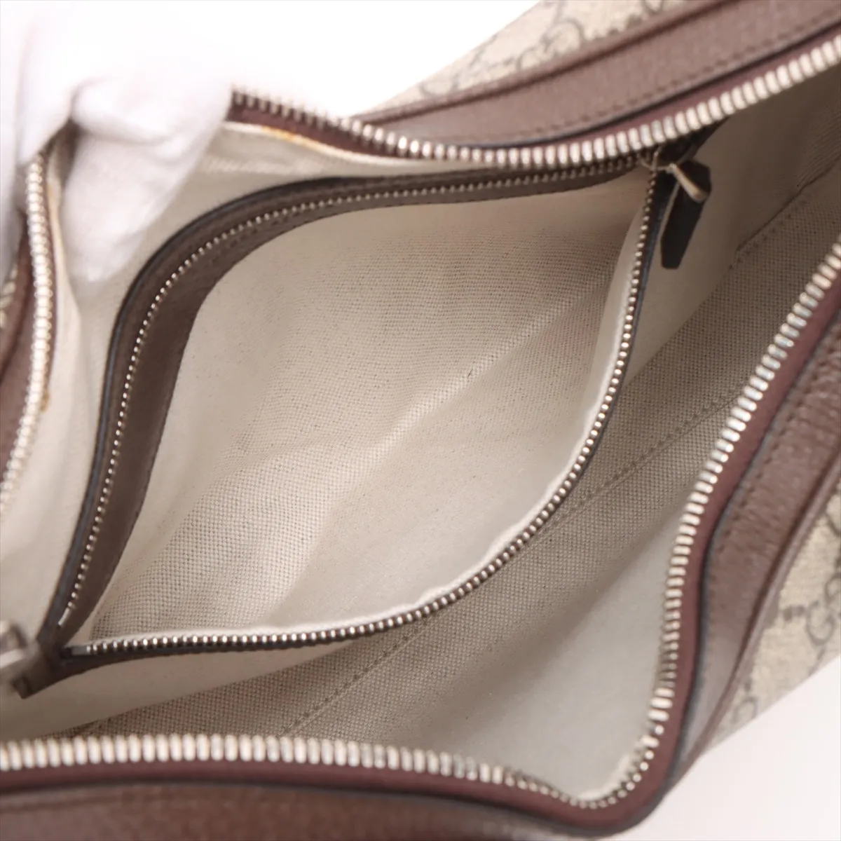 GG Supreme Attache PVC x Leather 2WAY Shoulder Bag Brown 702823 — view 8