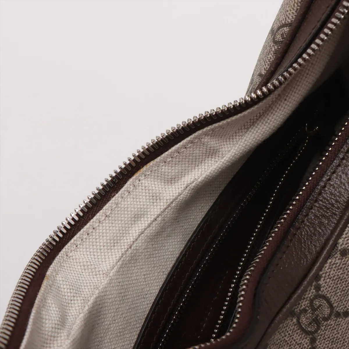 GG Supreme Attache PVC x Leather 2WAY Shoulder Bag Brown 702823 — view 10