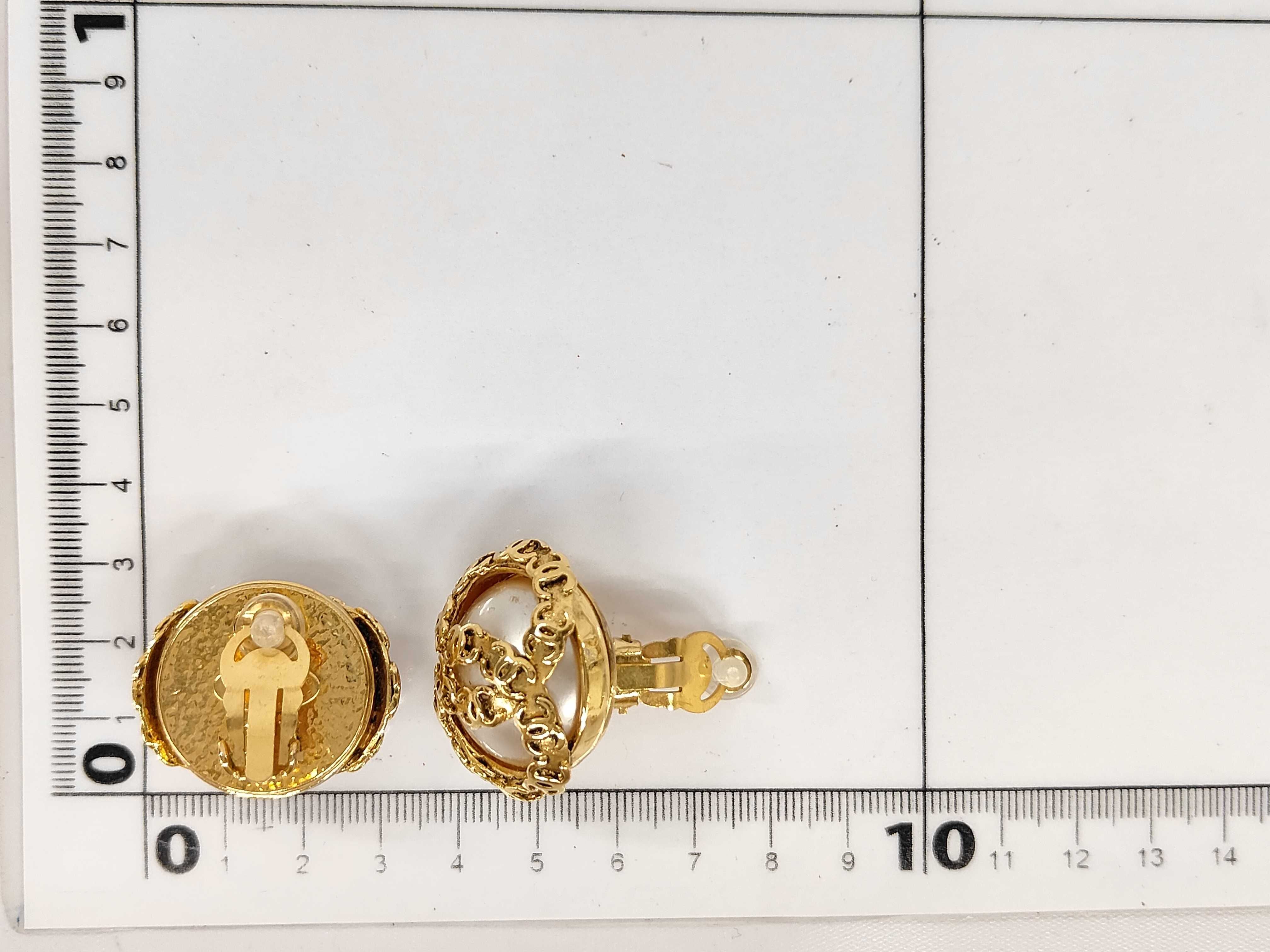 Coco Mark Gold Pearl Earrings — view 6