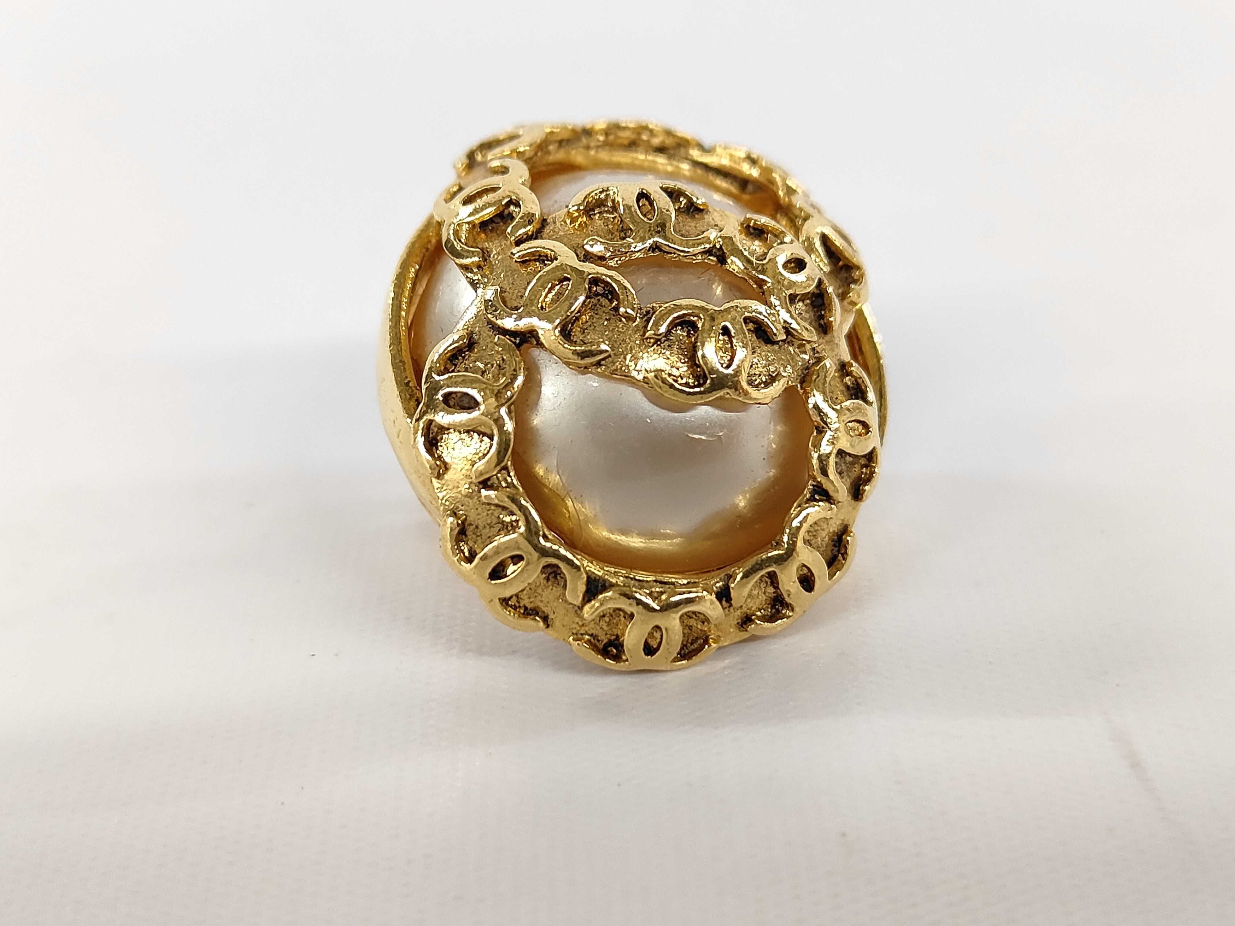 Coco Mark Gold Pearl Earrings — view 8
