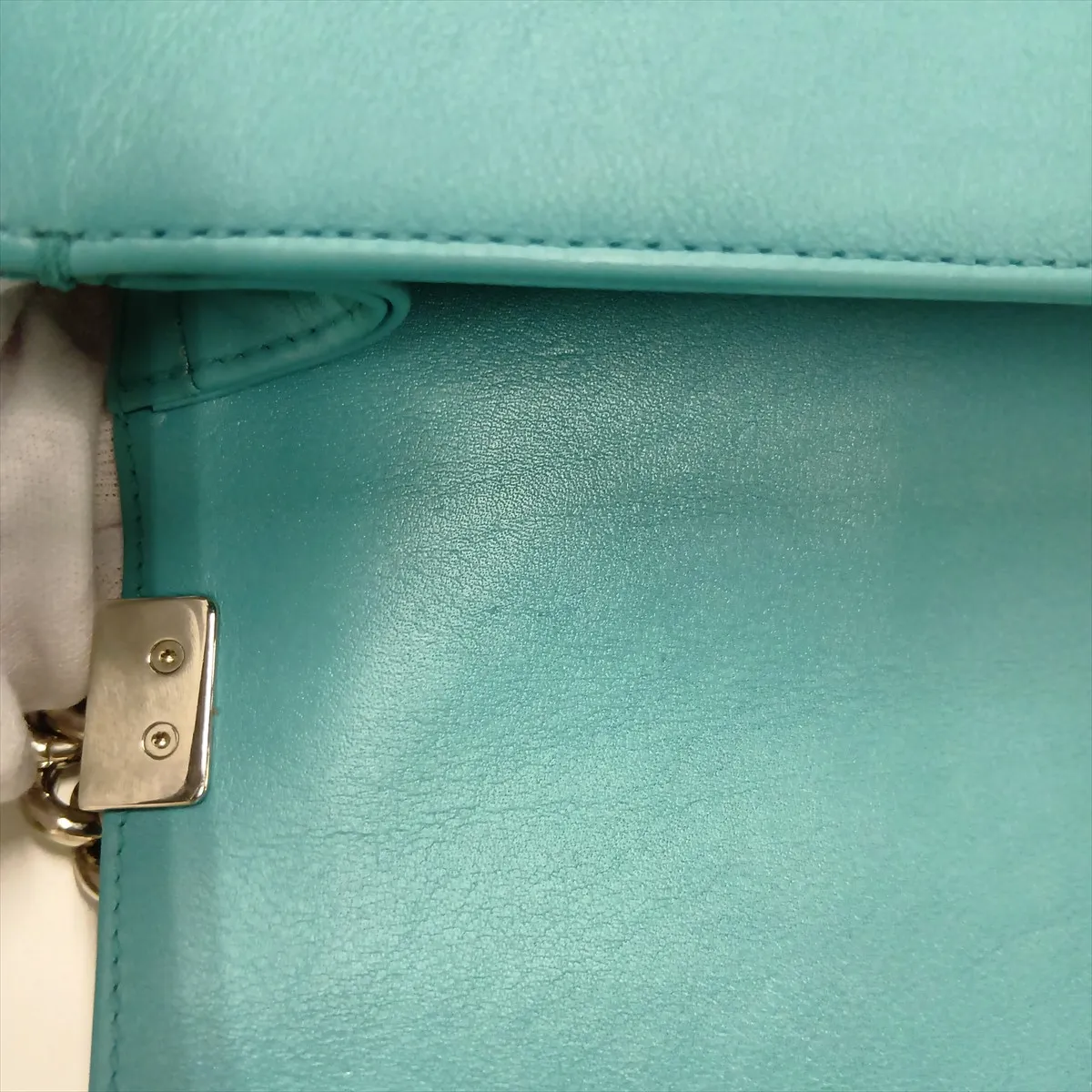 Boy Chanel 20 Small Leather Chain Shoulder Bag, Blue, Silver Hardware, A67085 — view 11