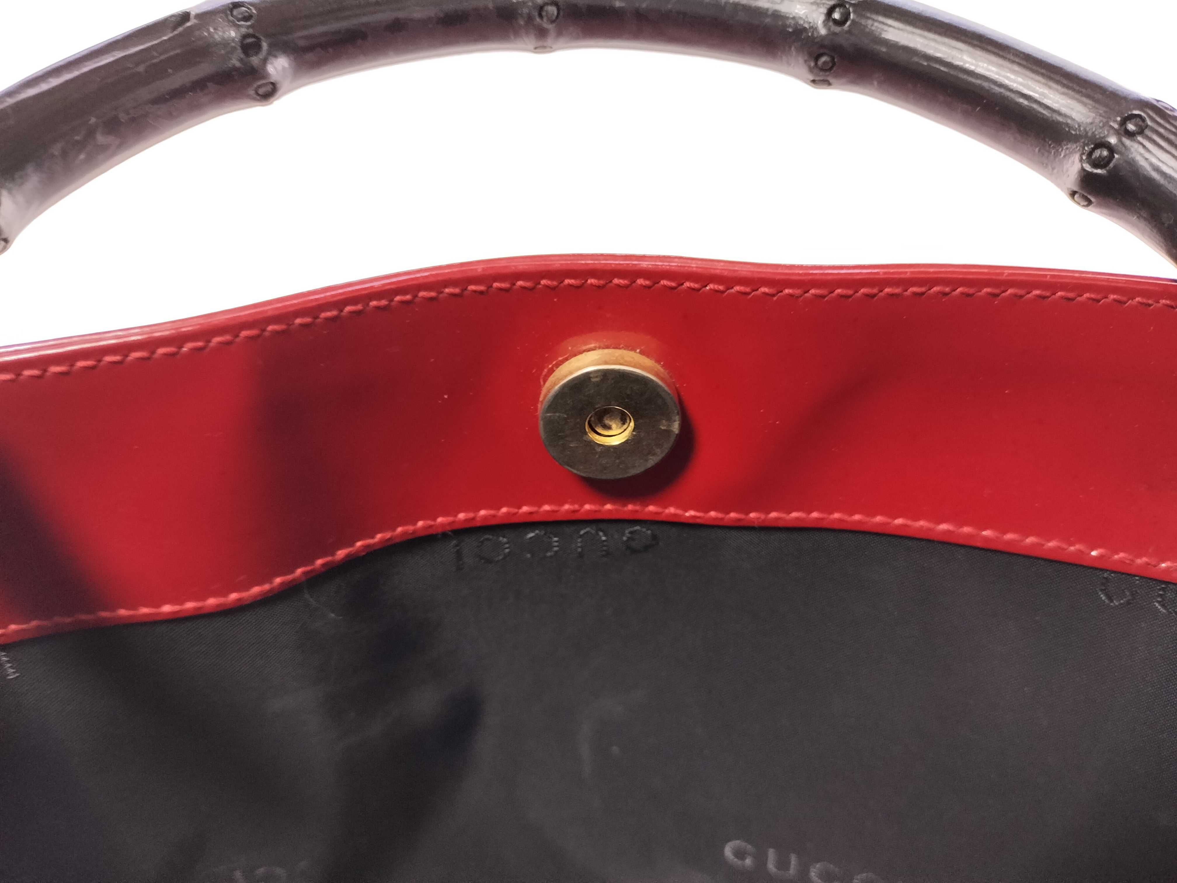 Bamboo Enamel Shoulder Bag 96059 Handbag — view 12