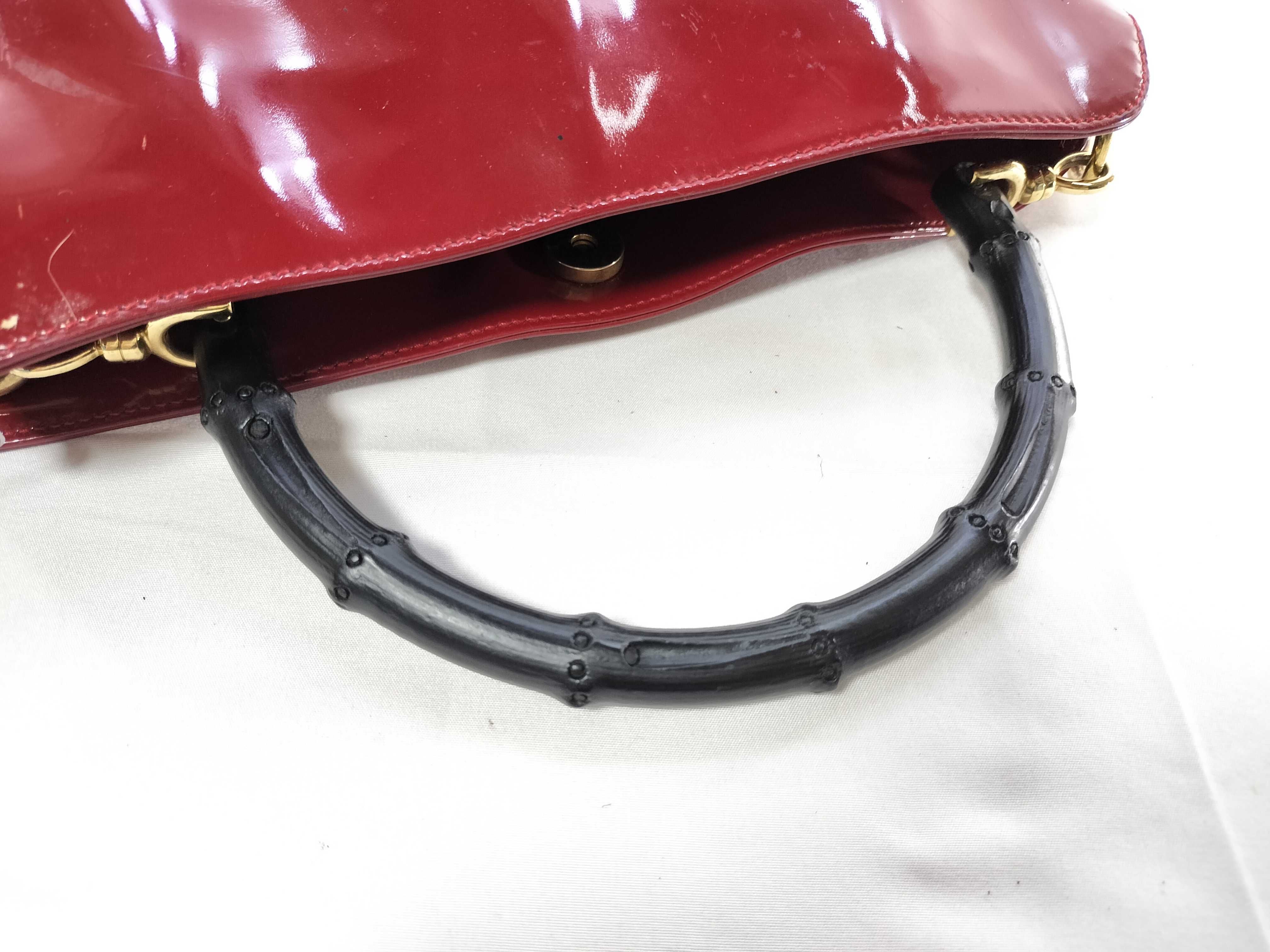 Bamboo Enamel Shoulder Bag 96059 Handbag — view 3