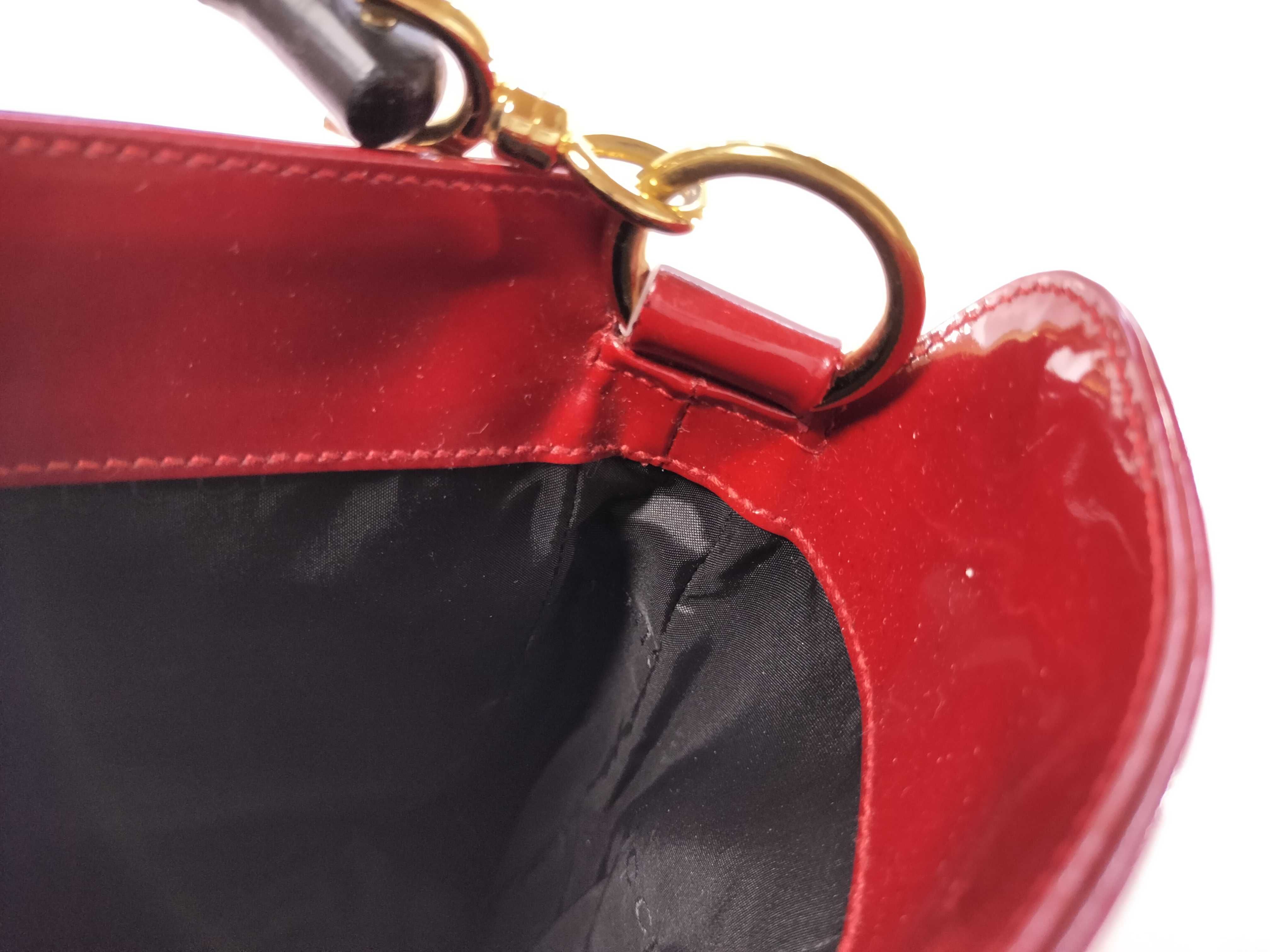 Bamboo Enamel Shoulder Bag 96059 Handbag — view 8