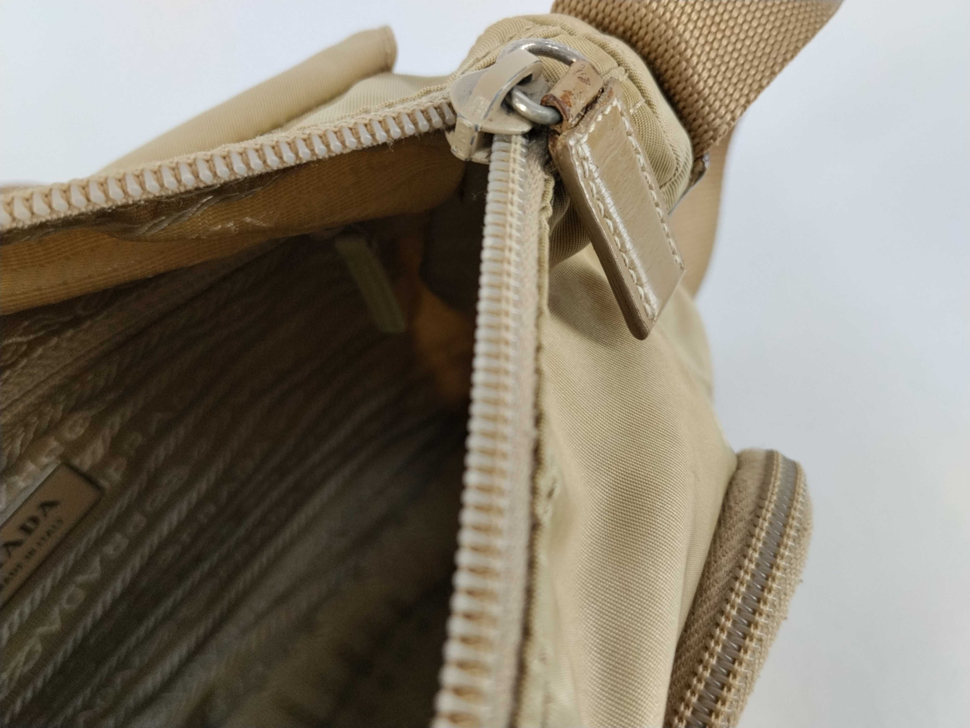 nylon shoulder bag, beige nylon shoulder bag — view 12