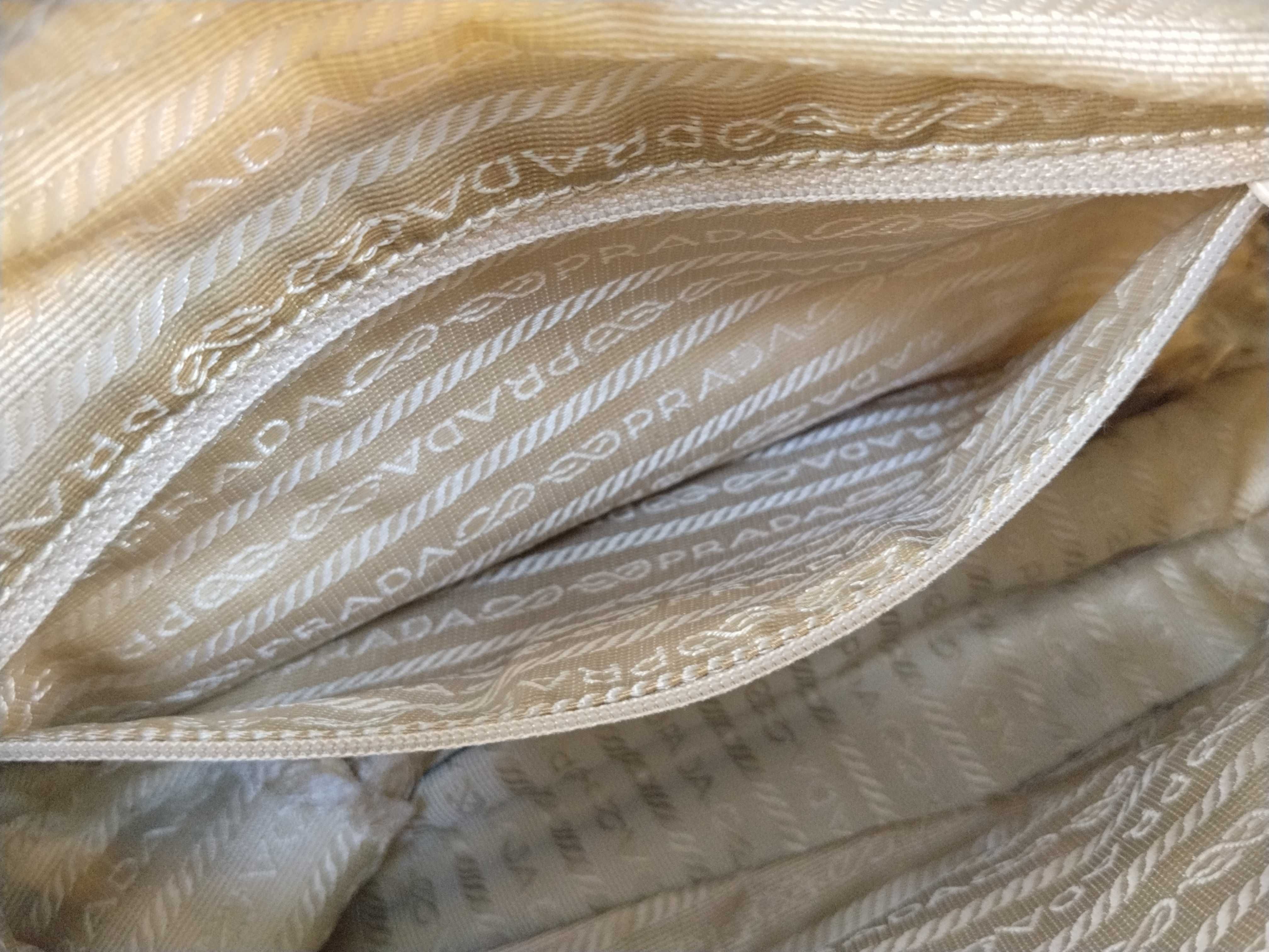 nylon shoulder bag, beige nylon shoulder bag — view 15