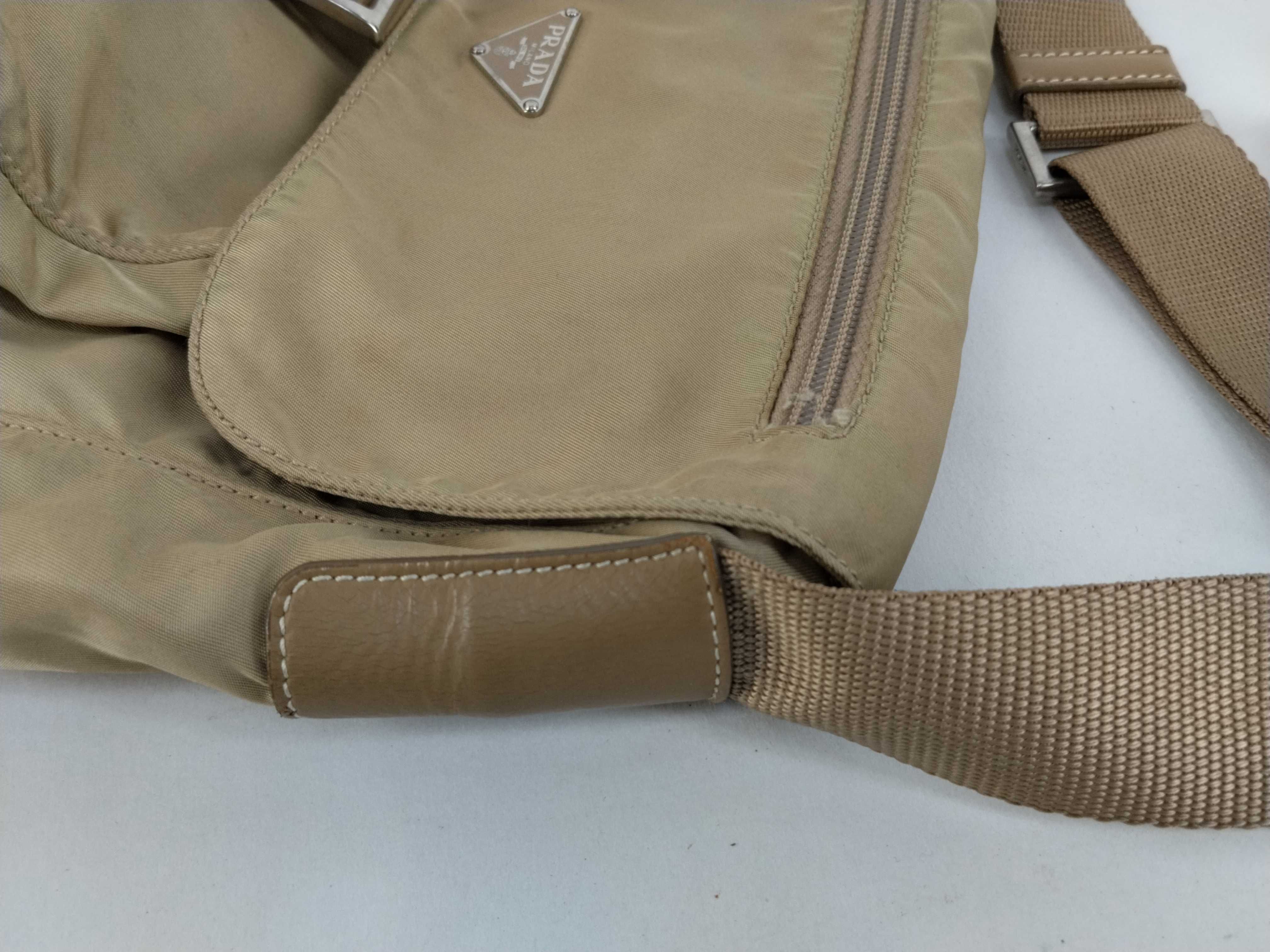 nylon shoulder bag, beige nylon shoulder bag — view 5