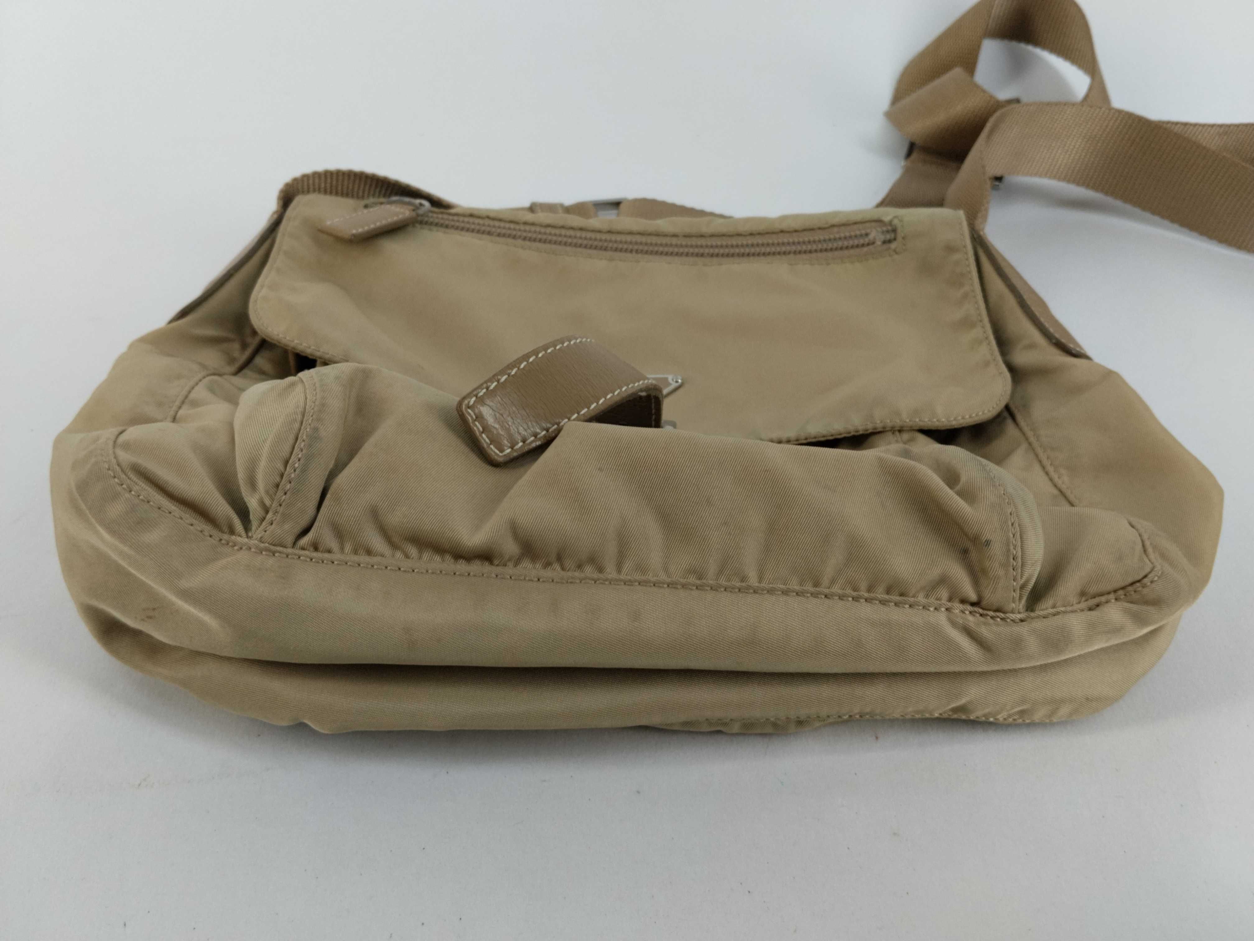 nylon shoulder bag, beige nylon shoulder bag — view 7