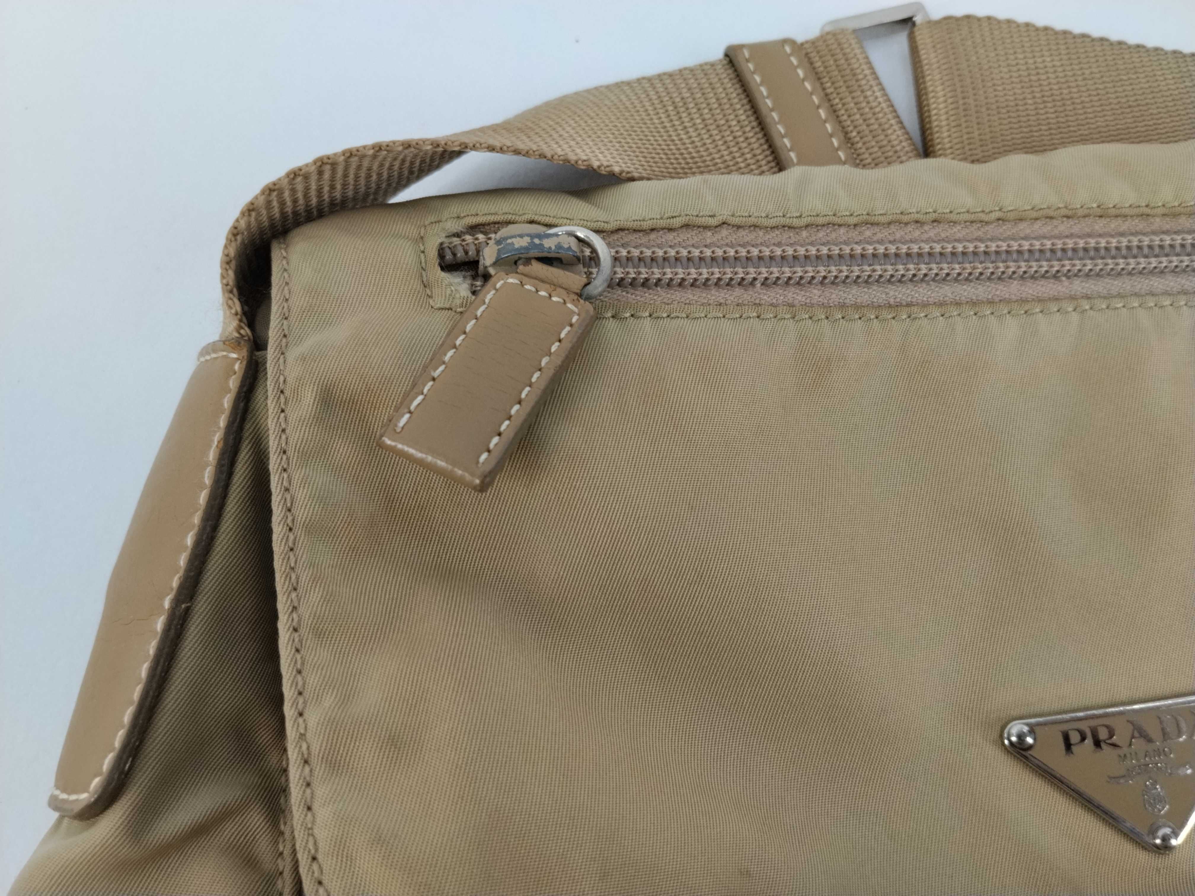 nylon shoulder bag, beige nylon shoulder bag — view 8