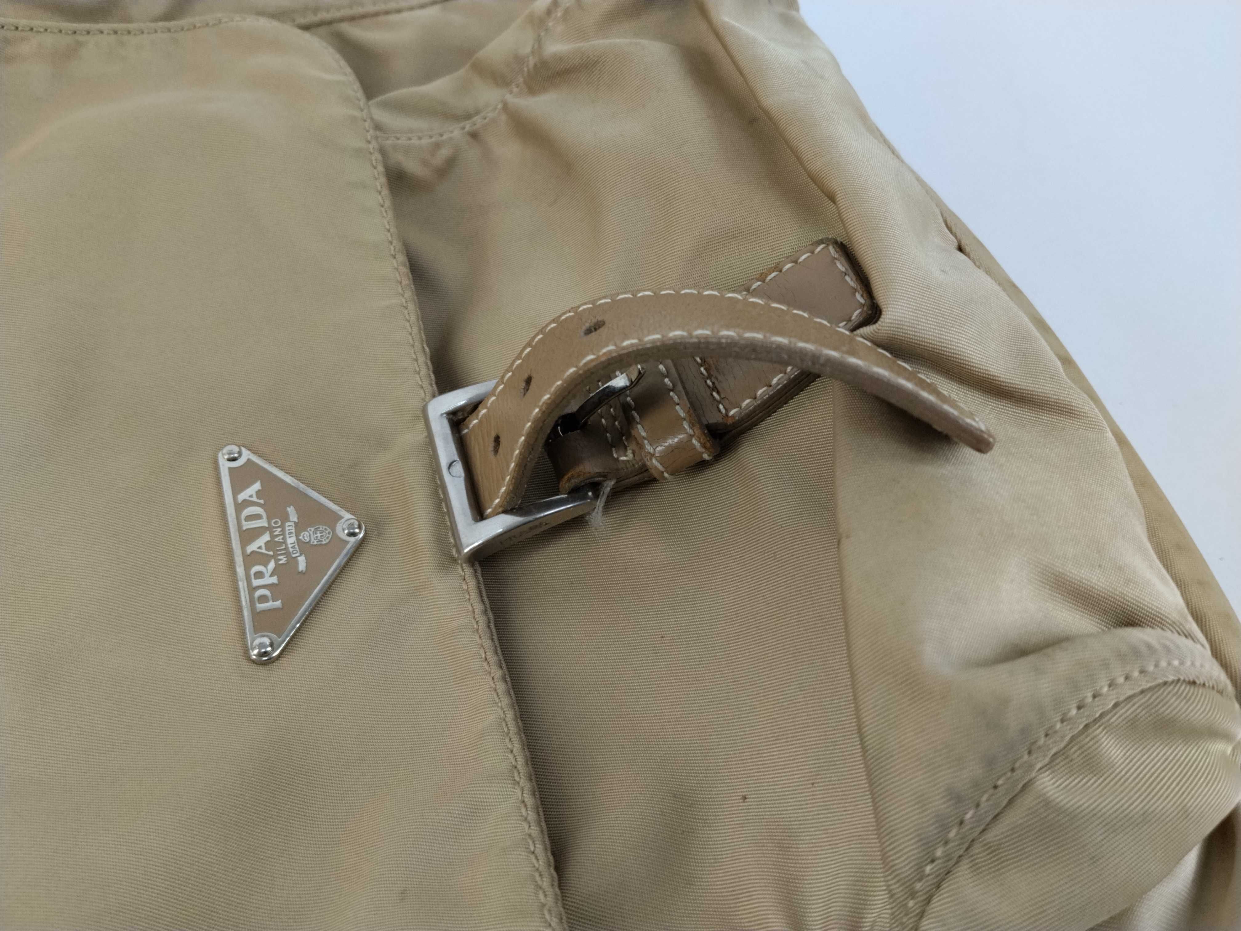 nylon shoulder bag, beige nylon shoulder bag — view 9