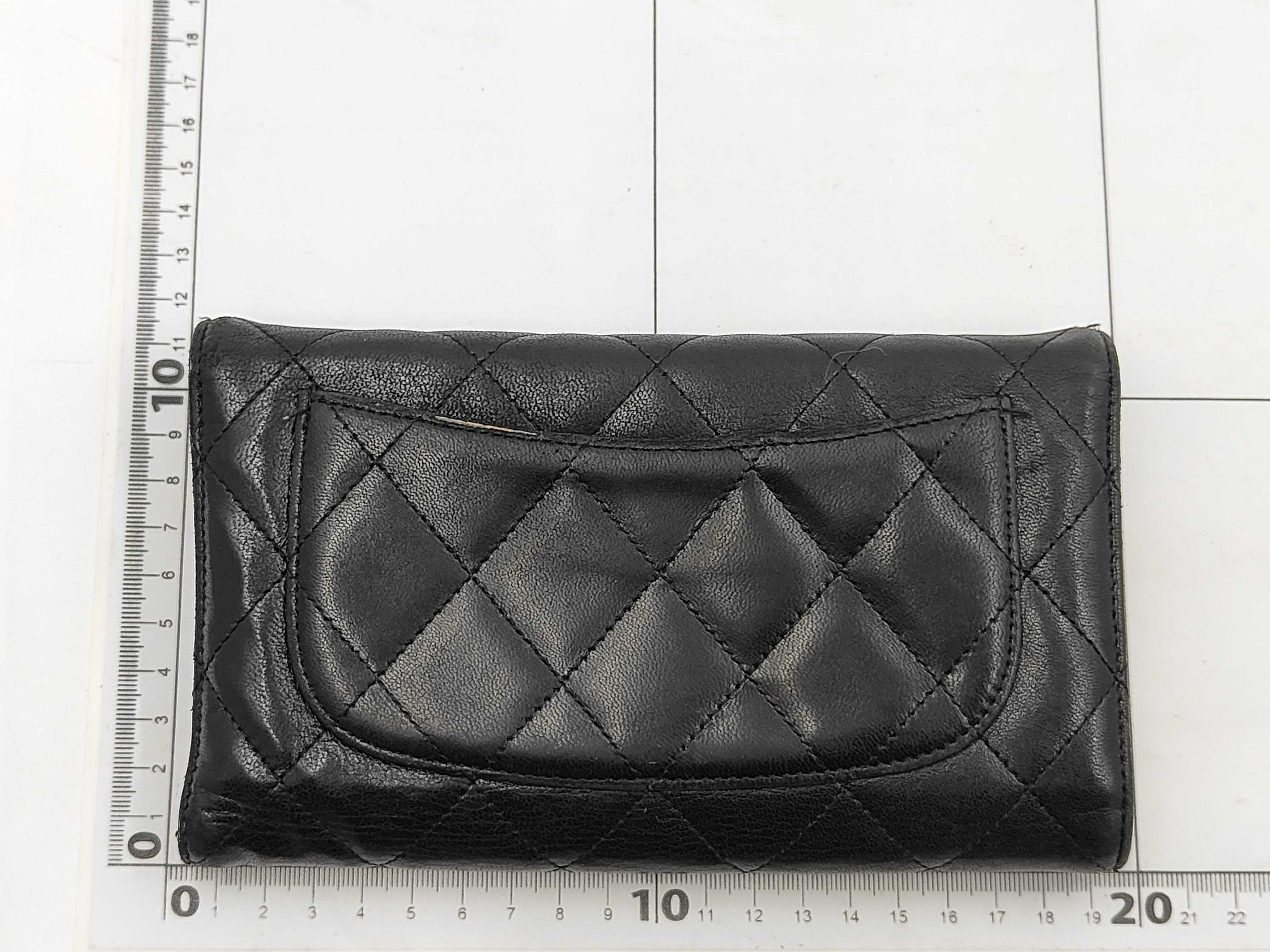 Coco Mark Matelassé Lambskin Tri-fold Wallet (with original seal) — view 2