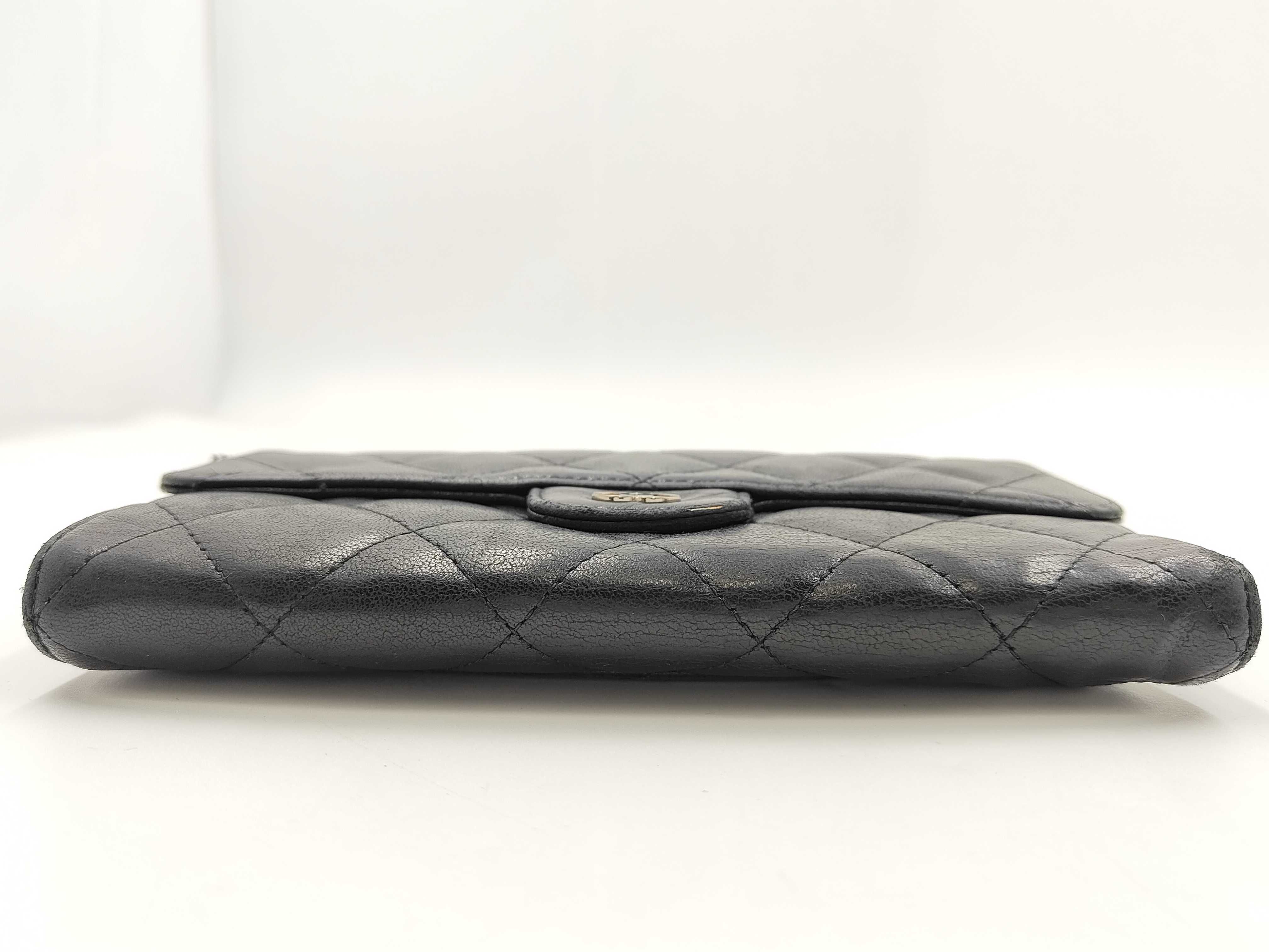 Coco Mark Matelassé Lambskin Tri-fold Wallet (with original seal) — view 3