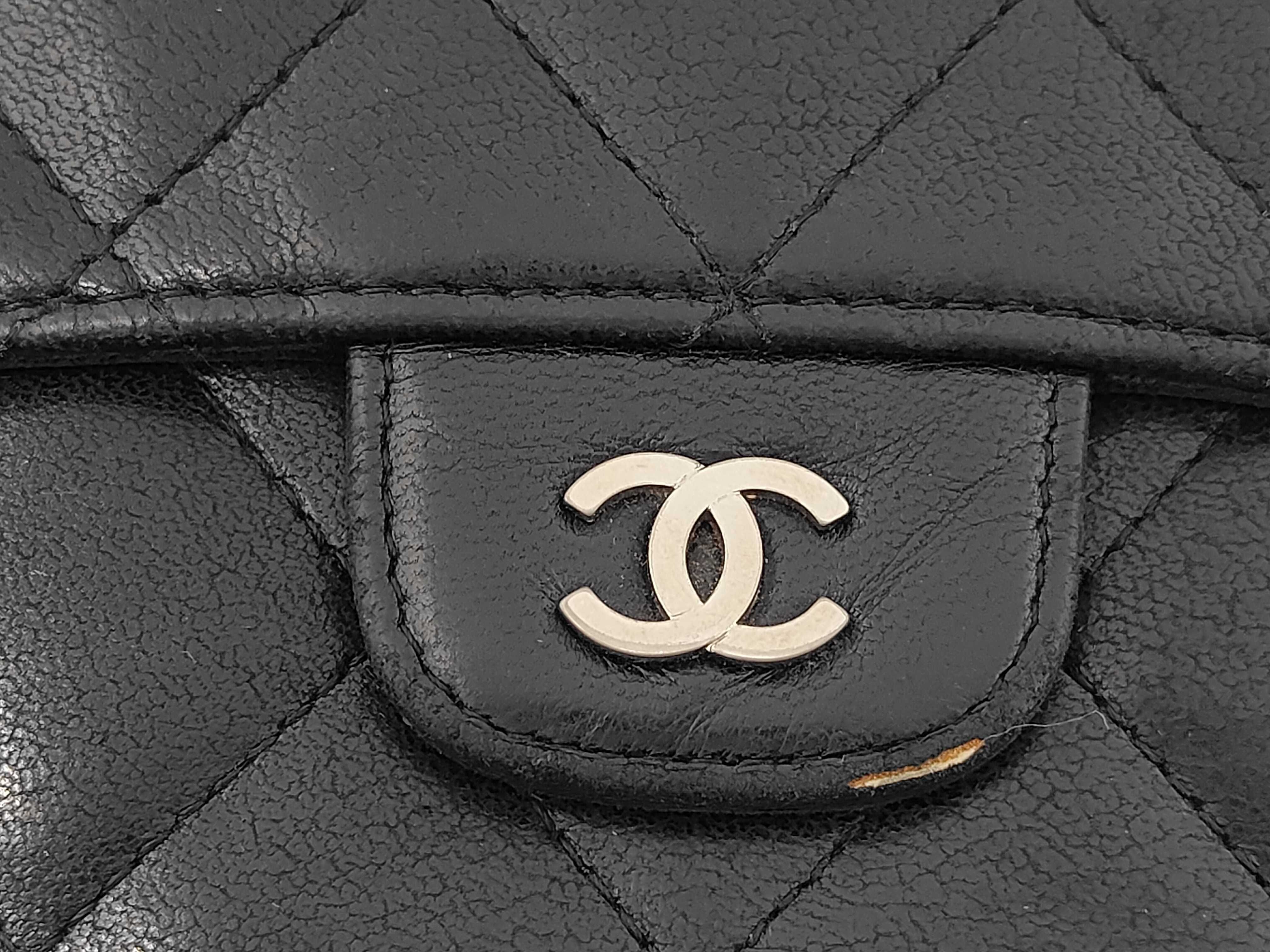 Coco Mark Matelassé Lambskin Tri-fold Wallet (with original seal) — view 6