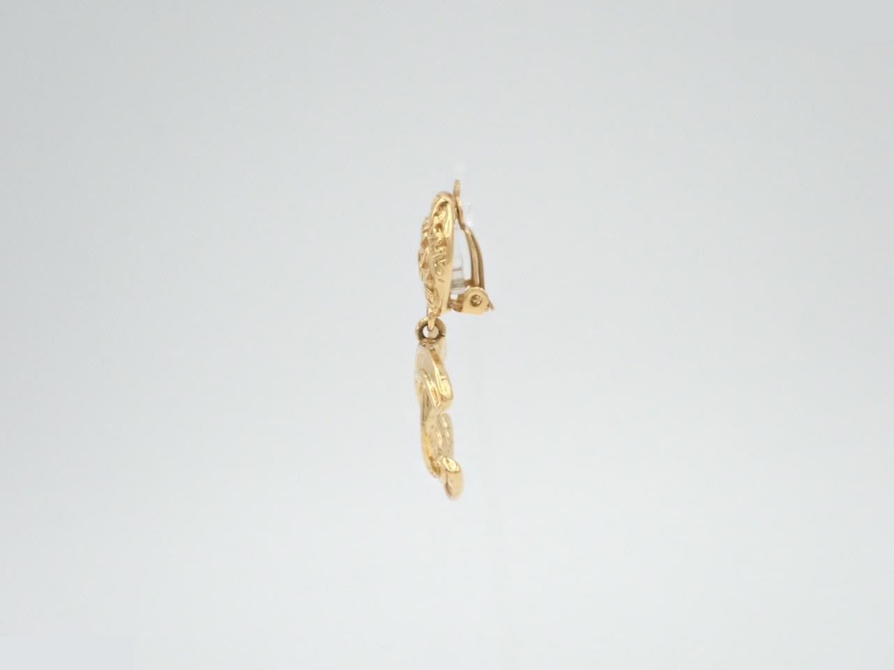 Earrings with Coco Mark design, gold. — view 3