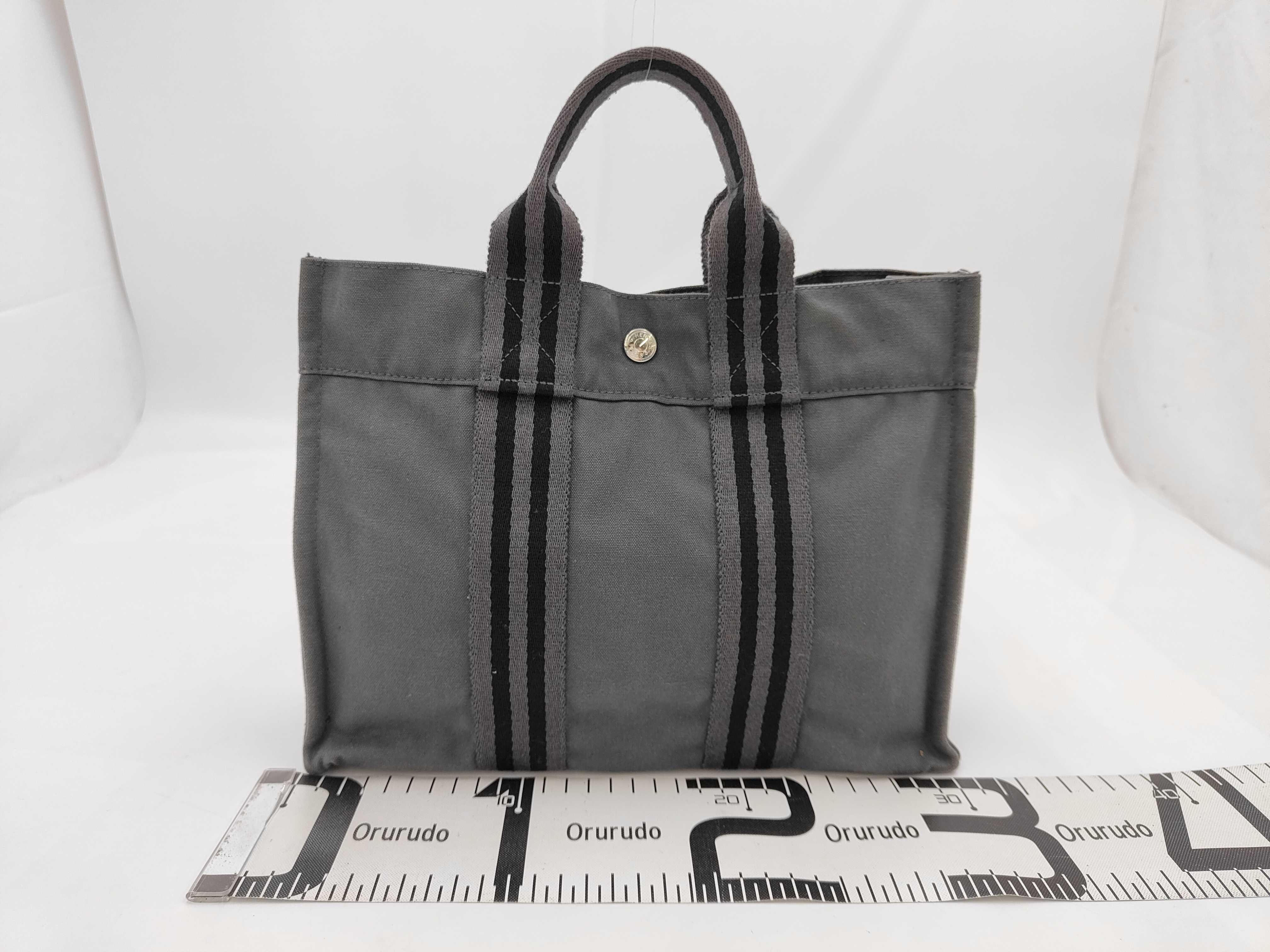 Fool Toe PM Tote Bag Canvas Gray Handbag — view 2