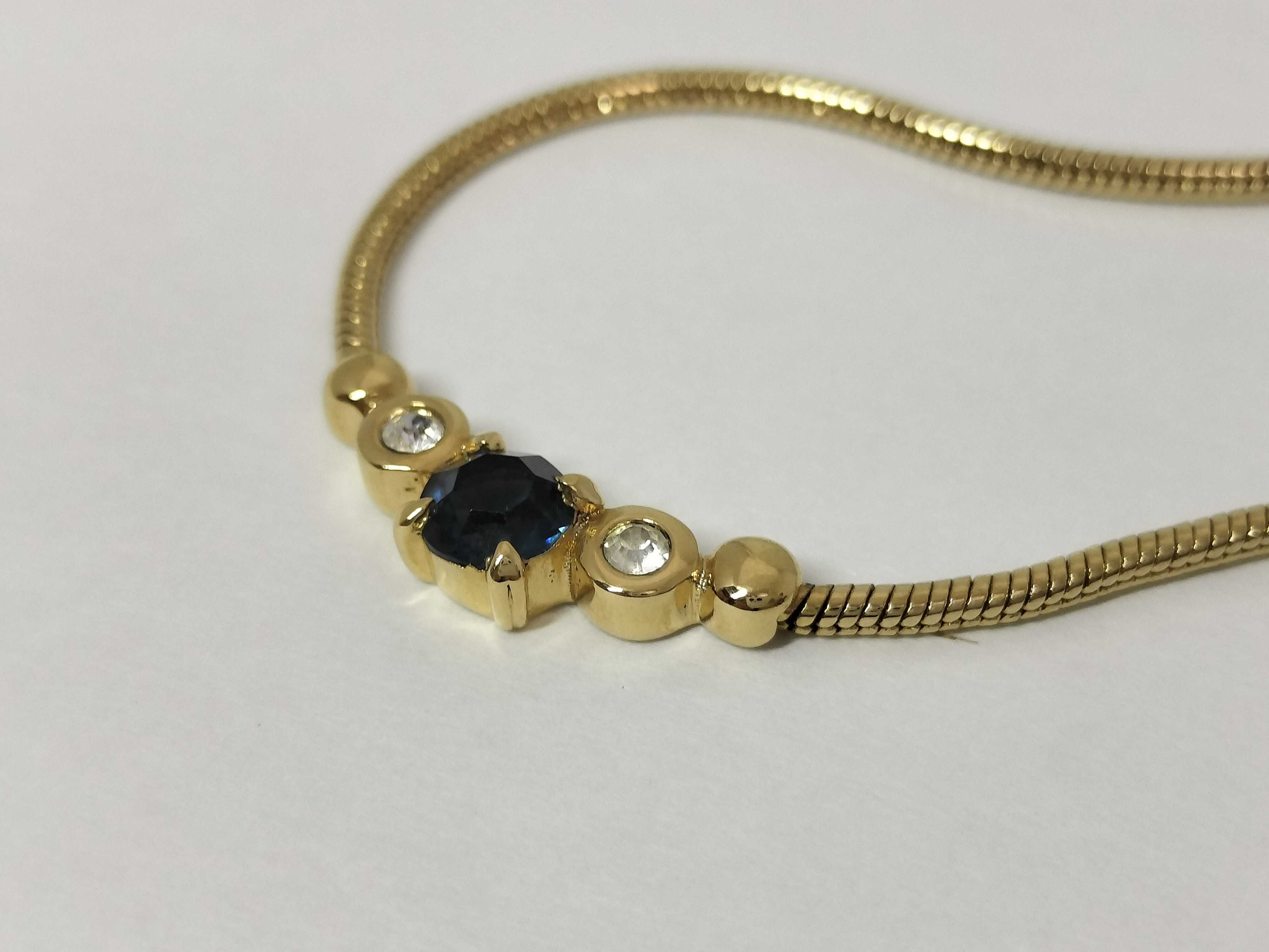 colored stone rhinestone necklace — view 9