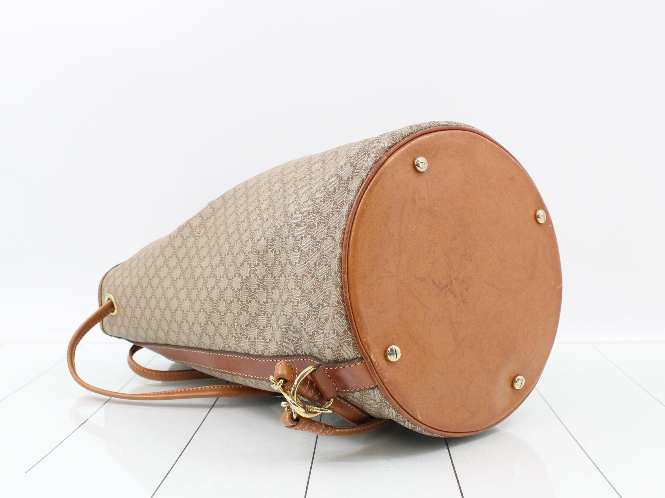Macadam Leather Backpack, Beige — view 5