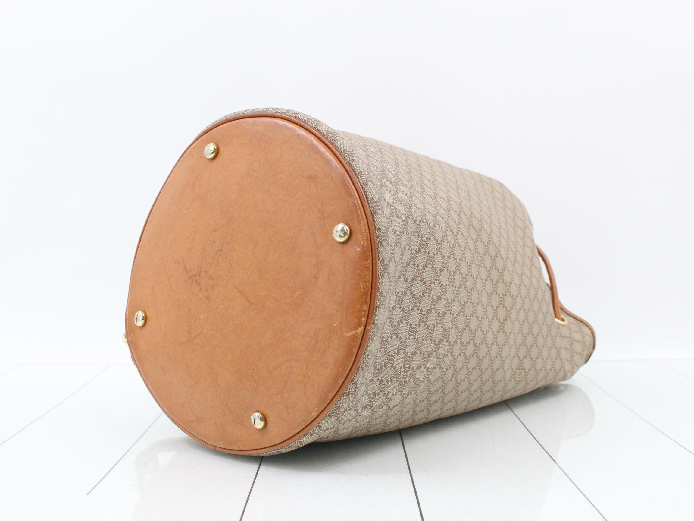 Macadam Leather Backpack, Beige — view 6
