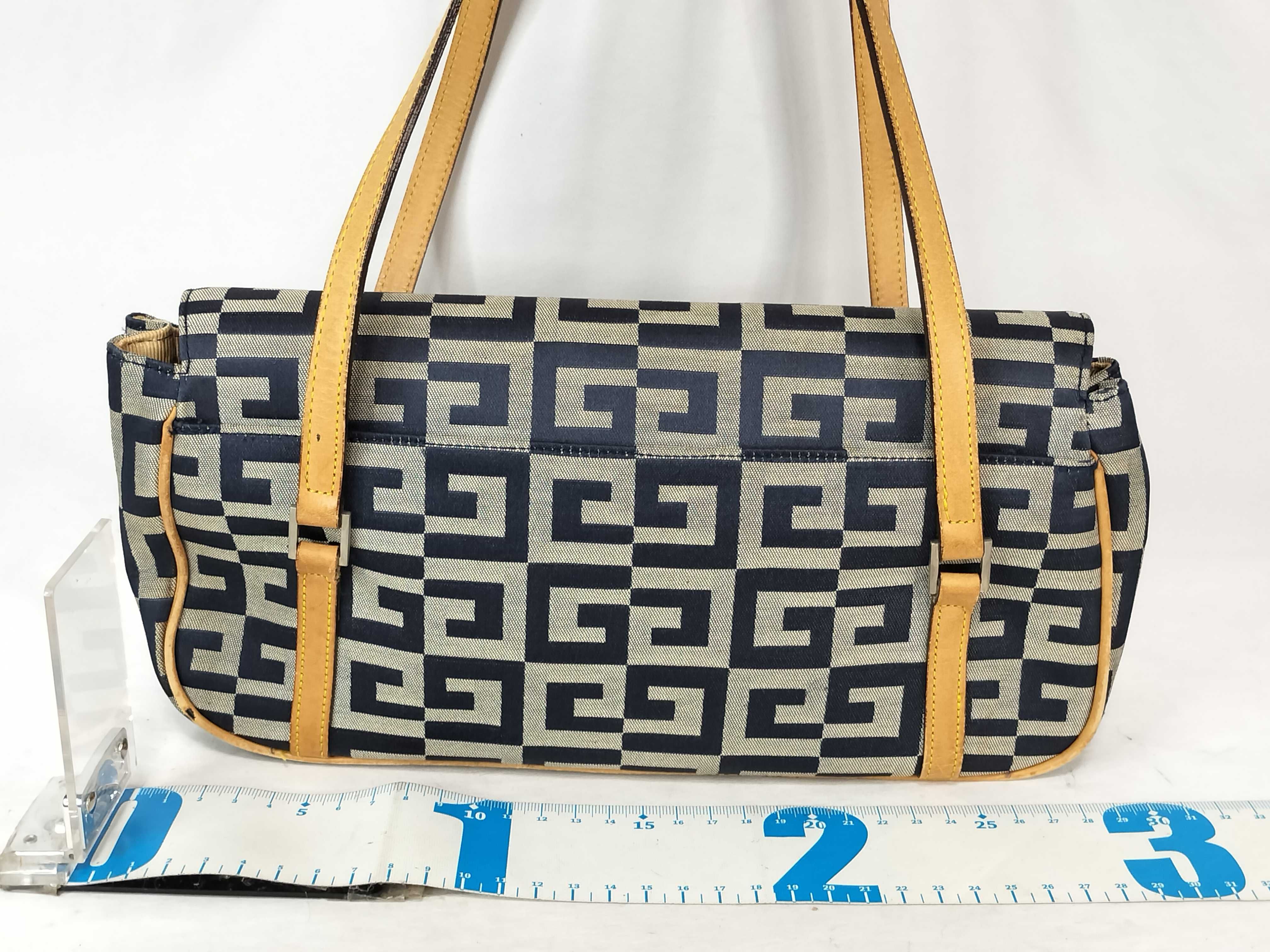 4G Logo Canvas x Leather Handbag Shoulder Bag — view 2